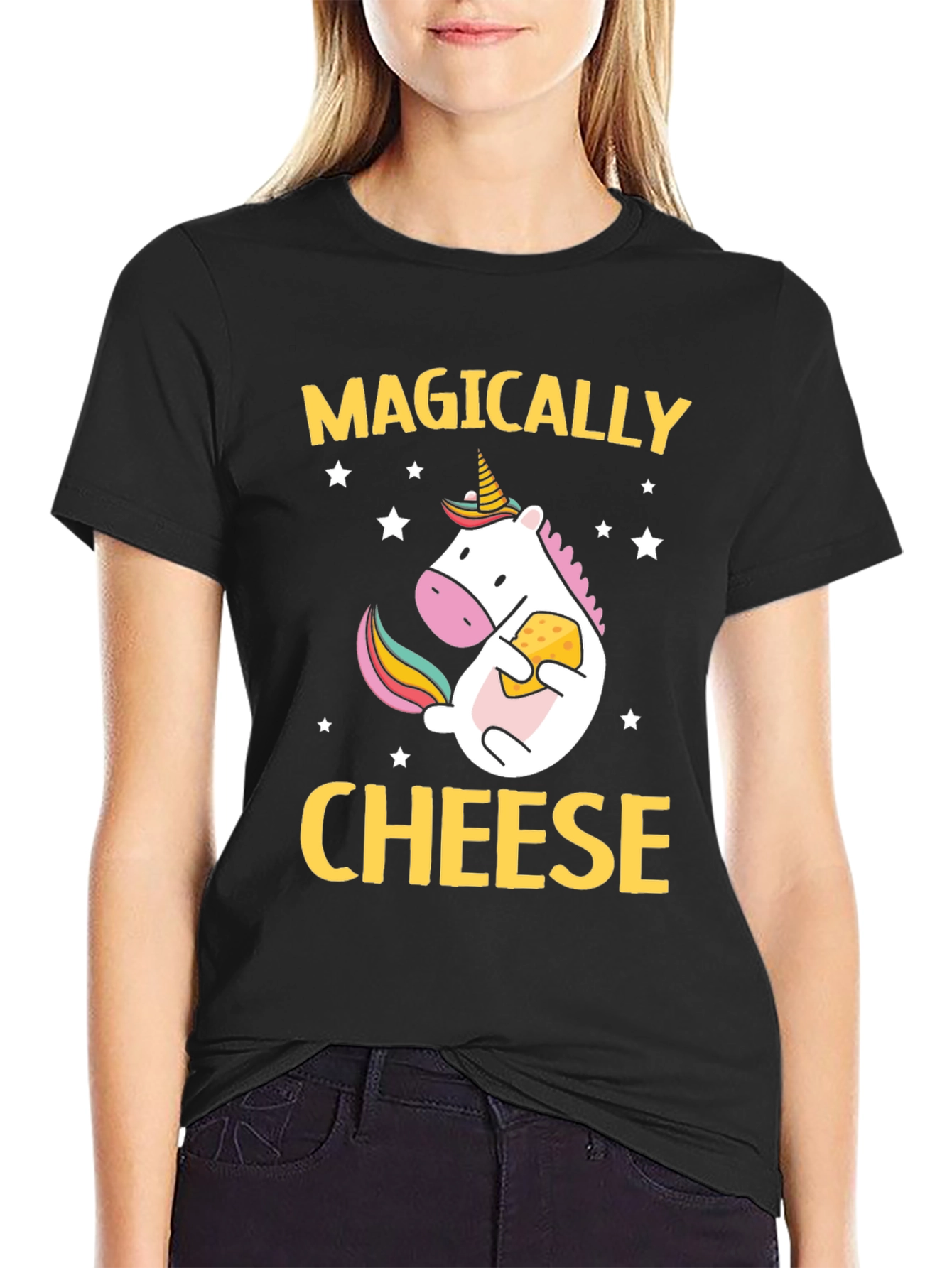 Magically Cheese Unicorn Graphic T-Shirt