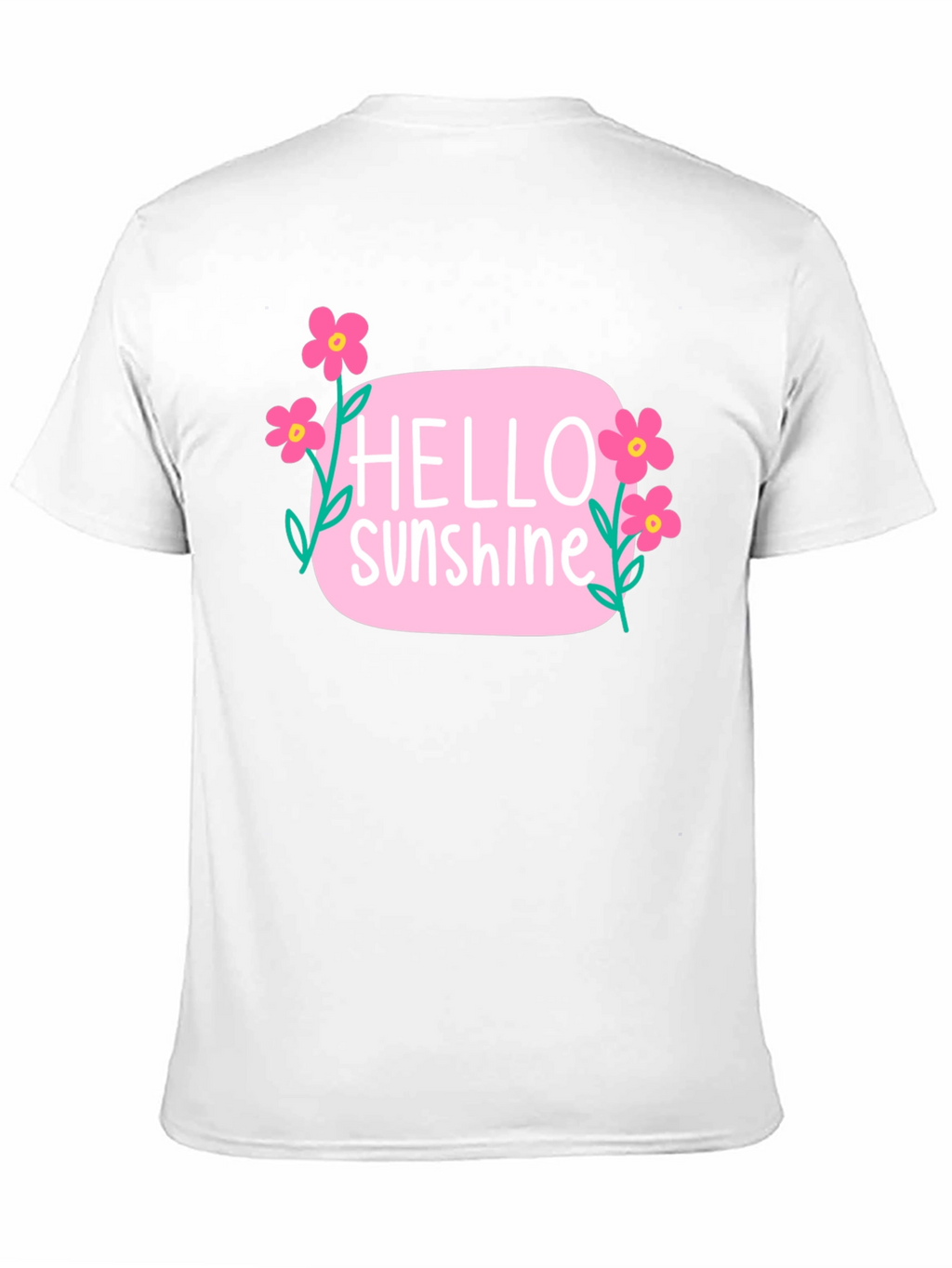 Hello Sunshine Floral Graphic Tee - Black