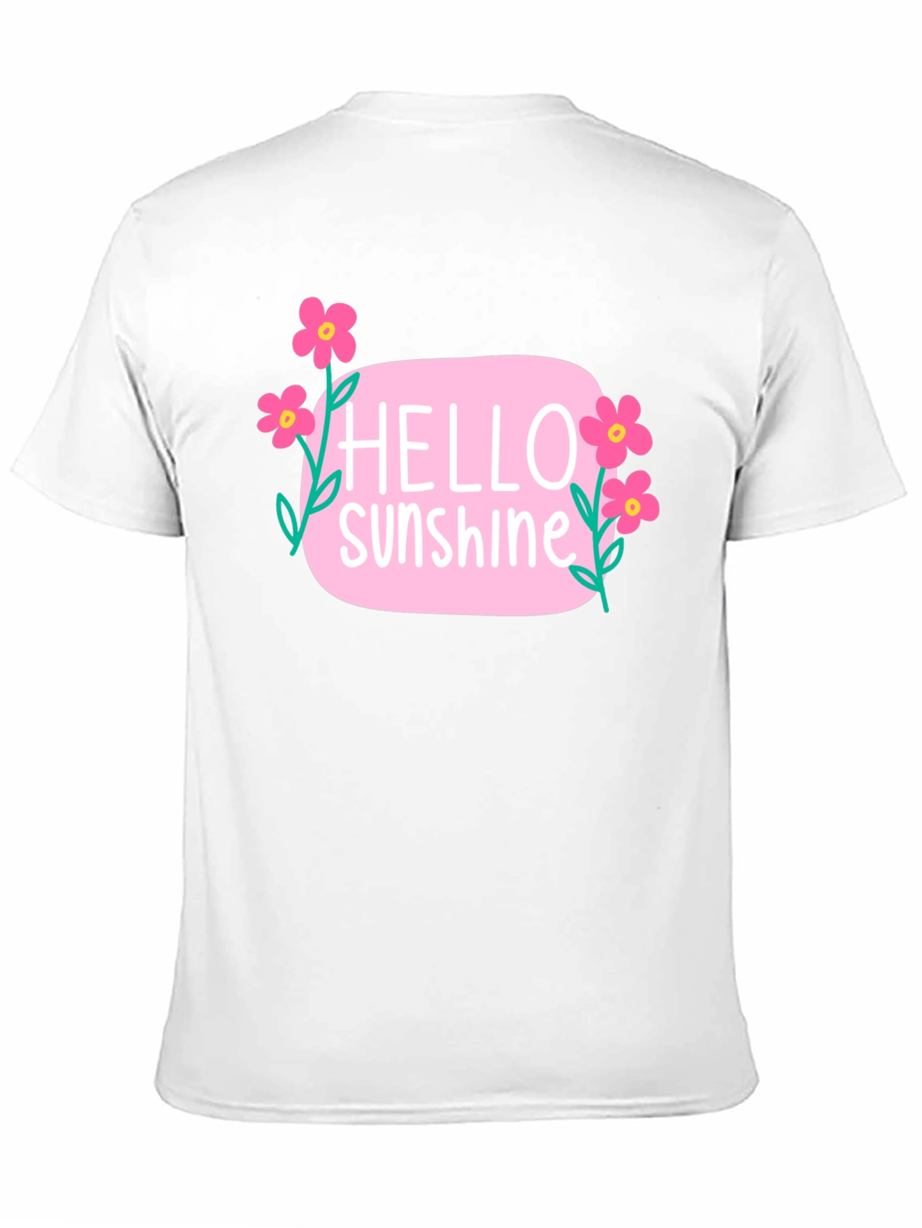 Hello Sunshine Floral Graphic Tee - Black