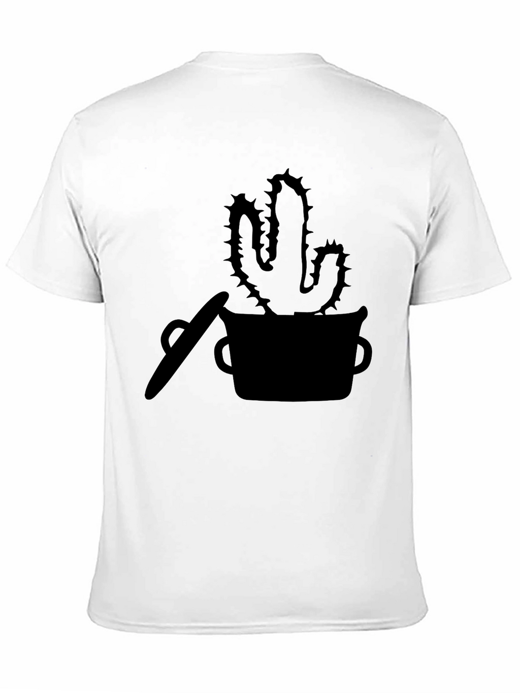 Cactus Silhouette Graphic Tee - Trendy Black T-Shirt