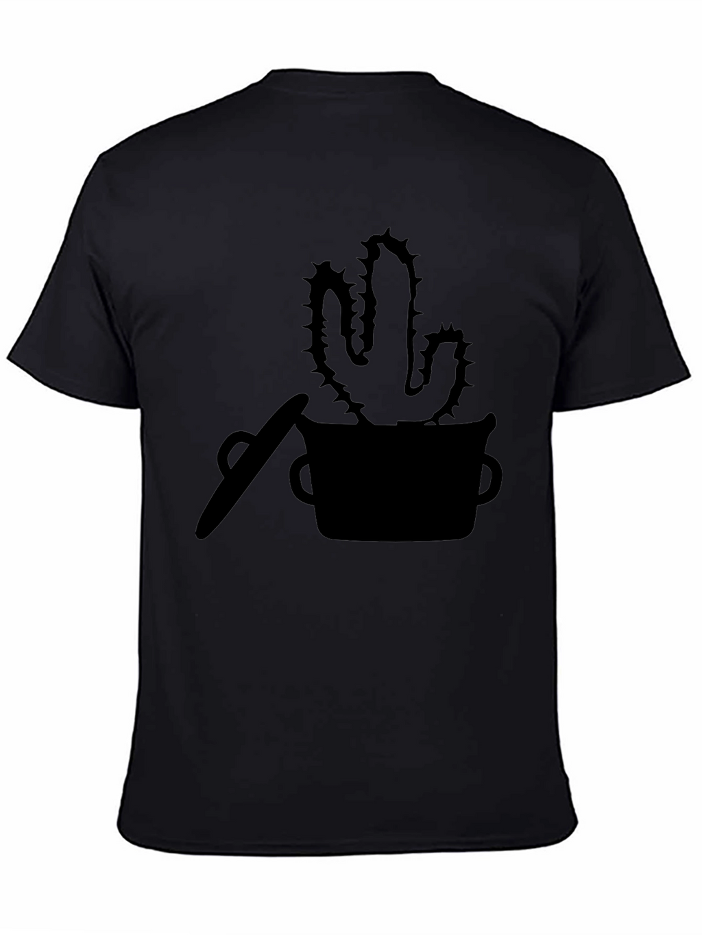 Cactus Silhouette Graphic Tee - Trendy Black T-Shirt