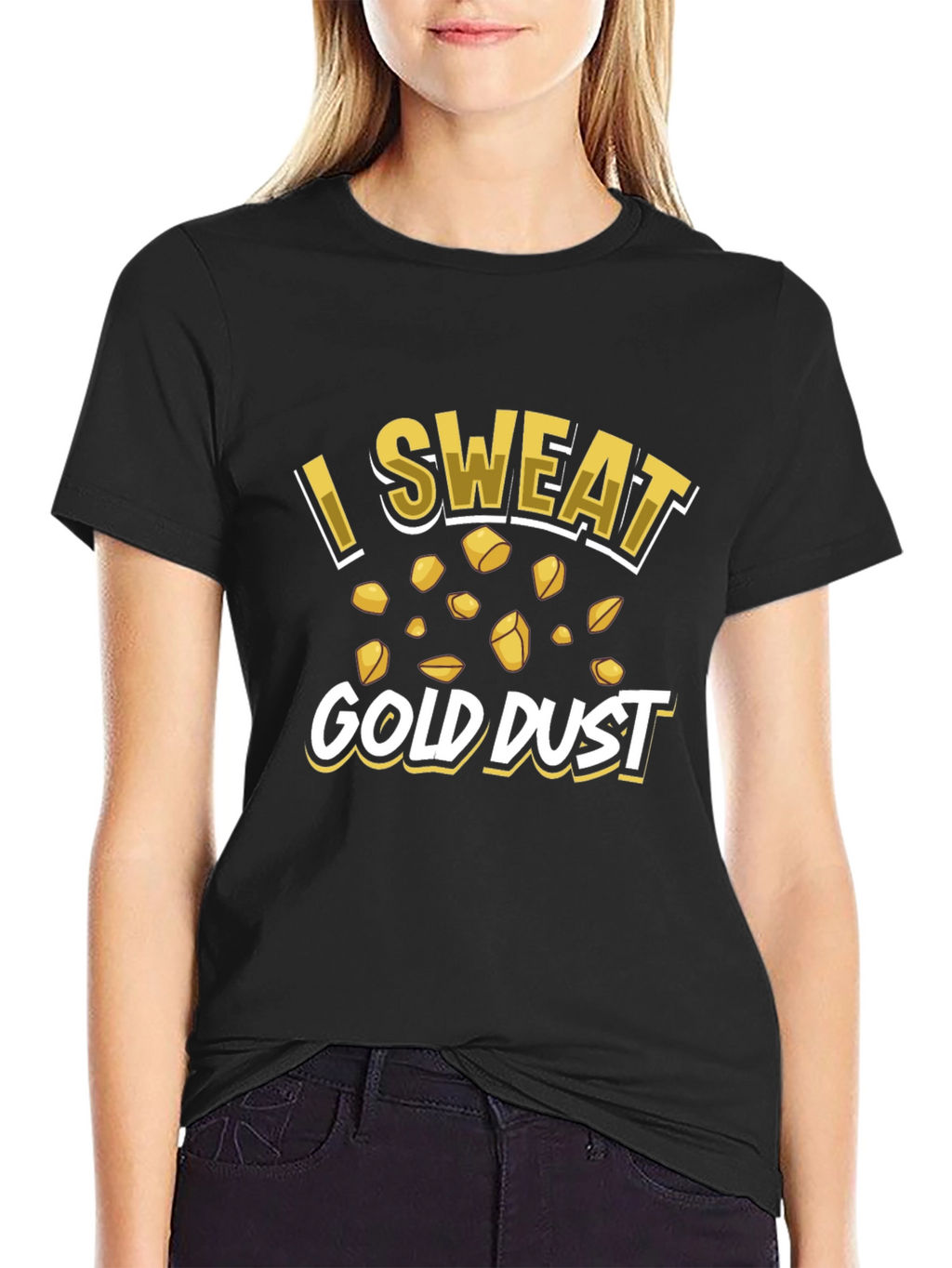 I Sweat Gold Dust Funny Graphic Tee