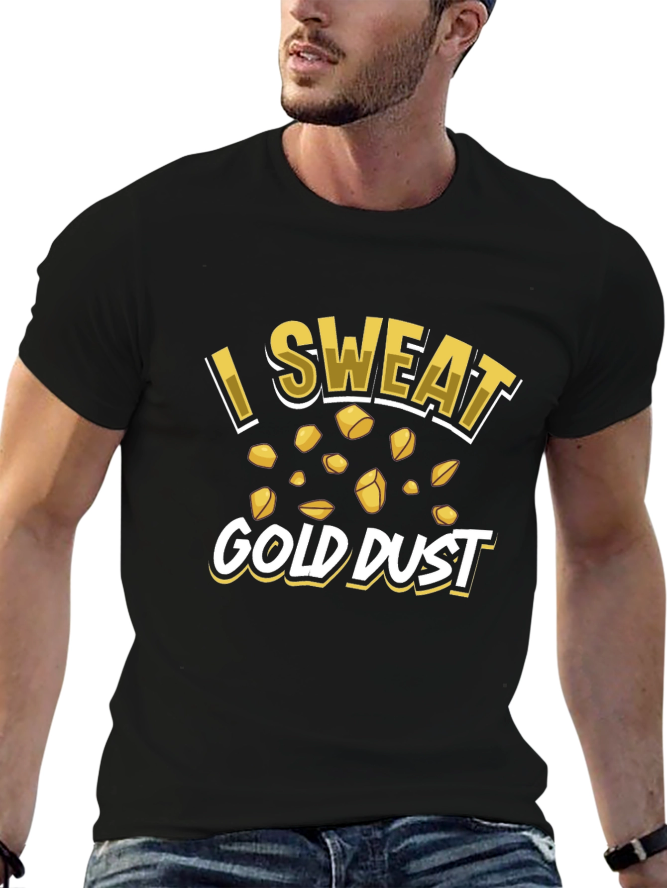I Sweat Gold Dust Funny Graphic Tee