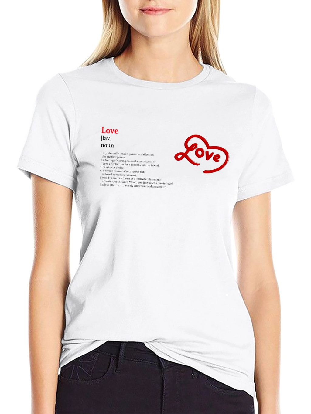 Love Definition Black T-Shirt - Stylish Casual Wear