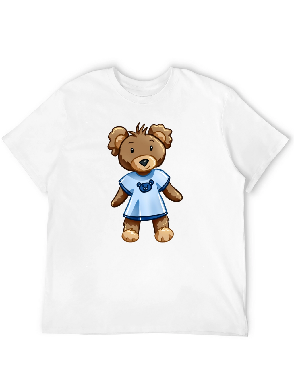 Black T-Shirt with Teddy Bear Graphic