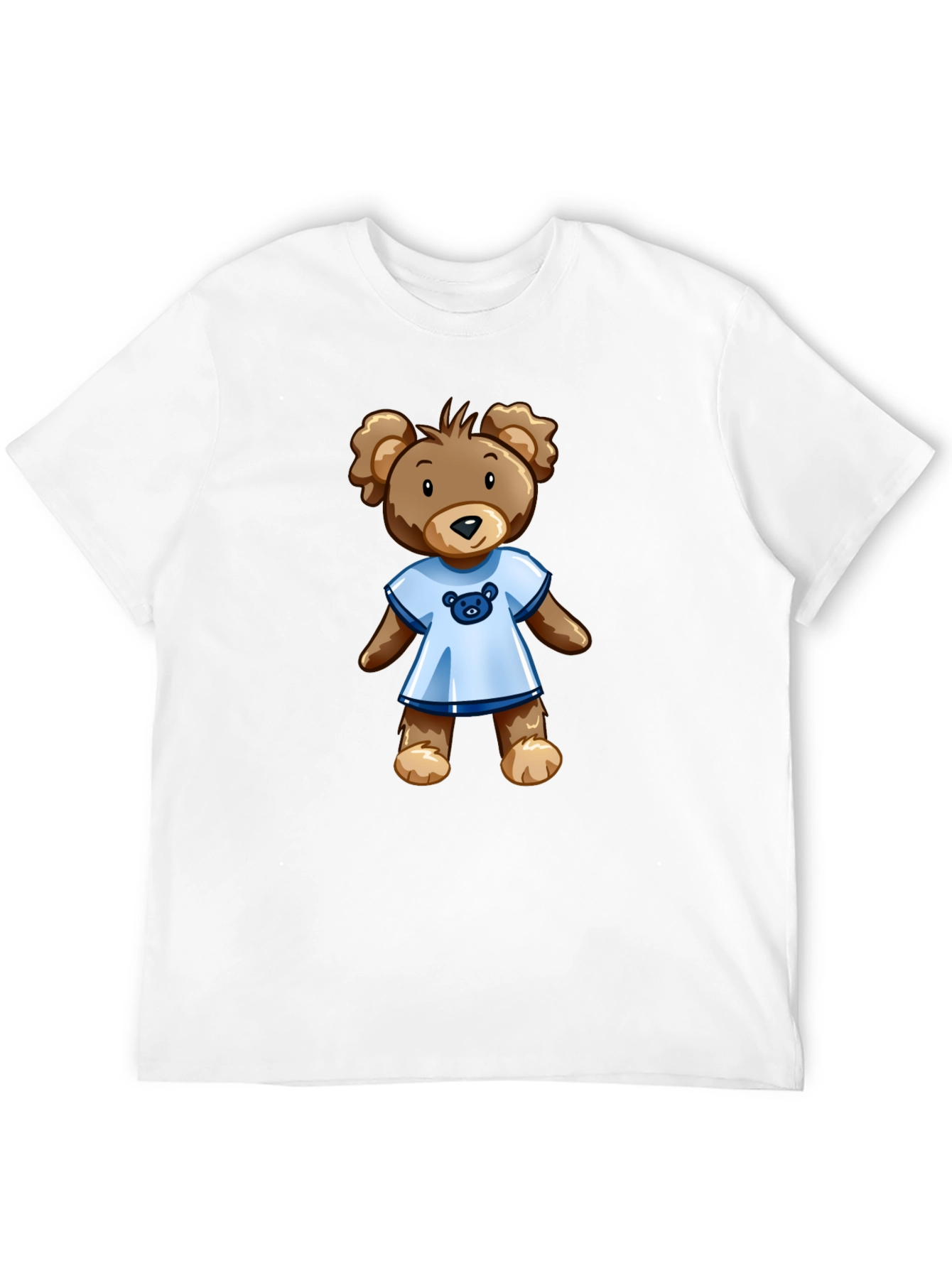 Black T-Shirt with Teddy Bear Graphic