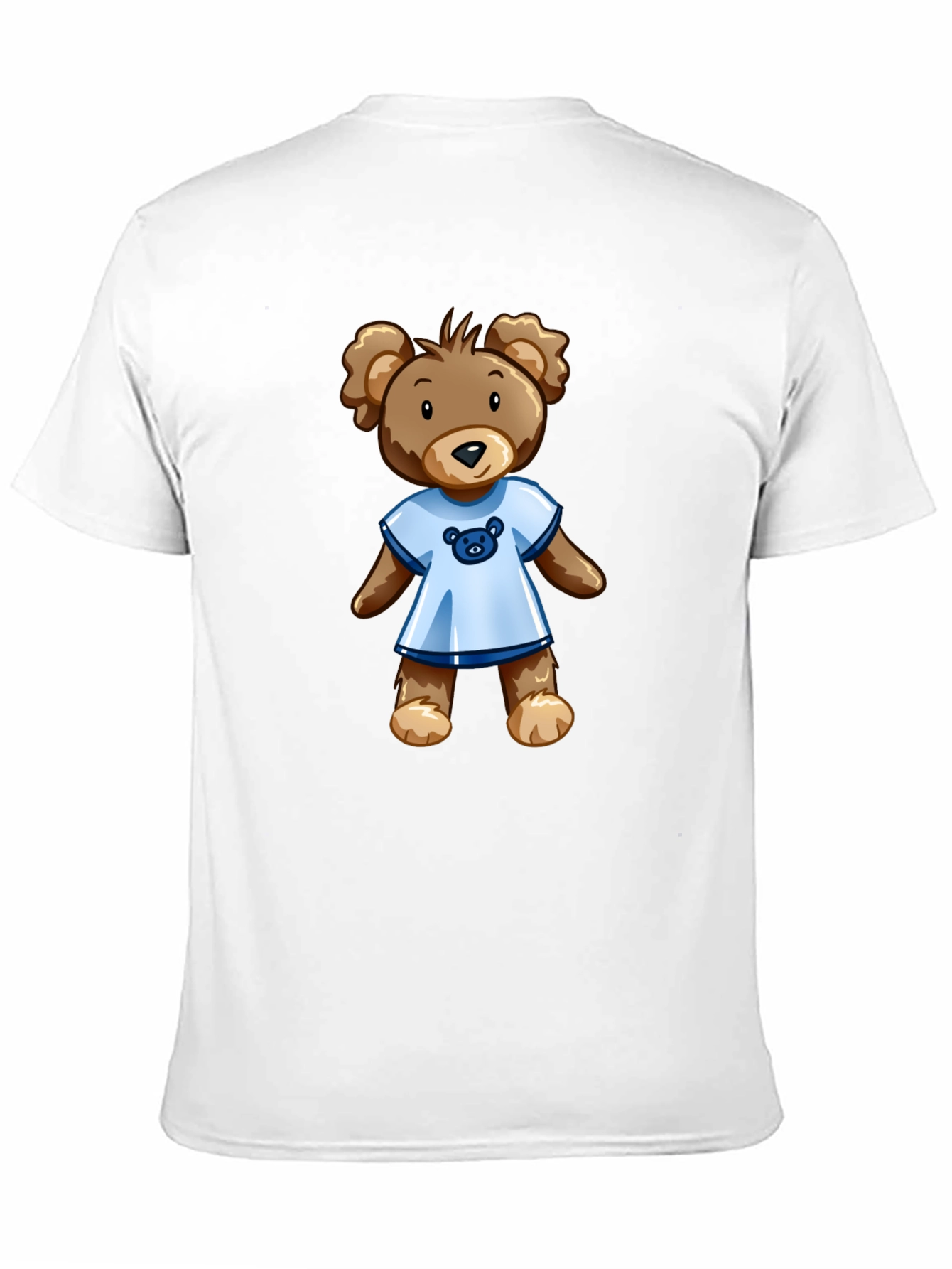 Black T-Shirt with Teddy Bear Graphic