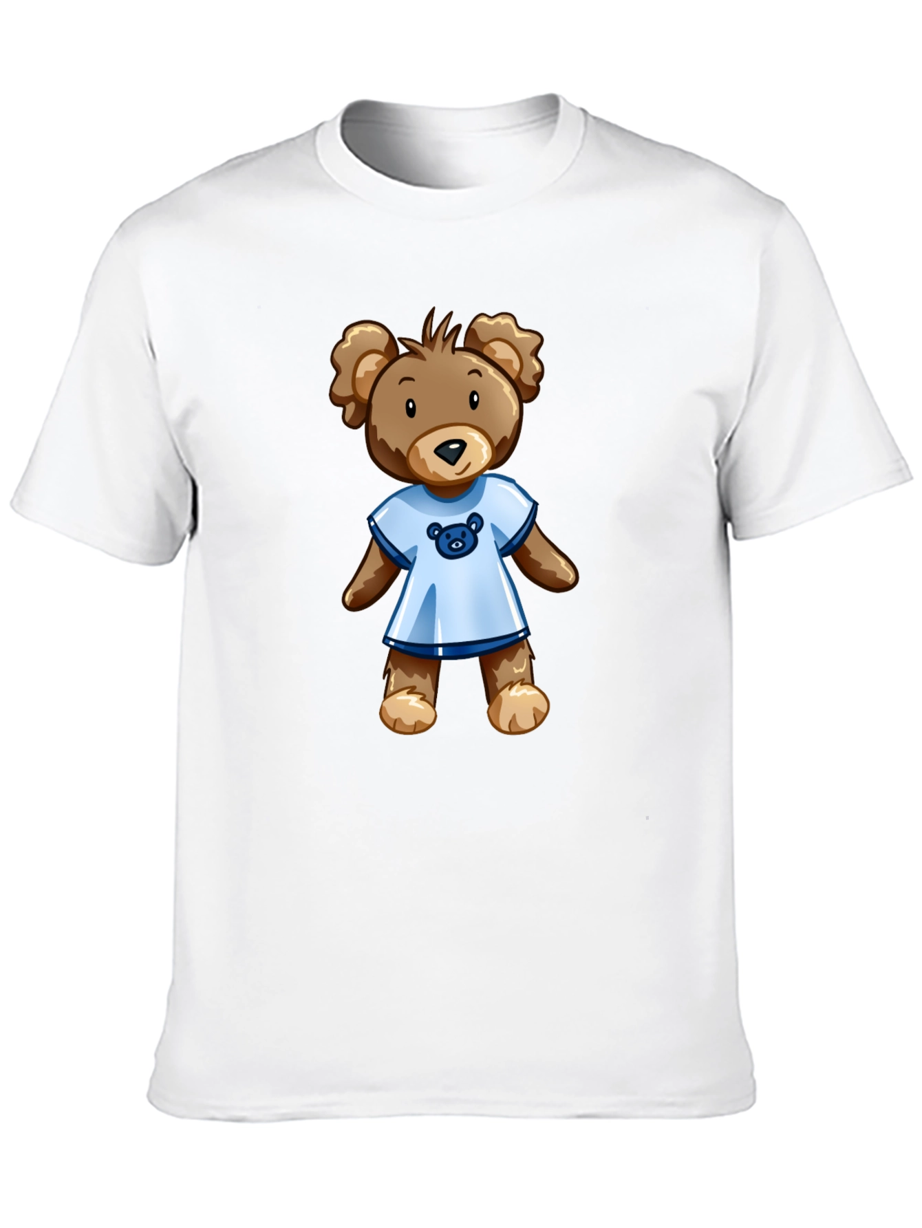 Black T-Shirt with Teddy Bear Graphic
