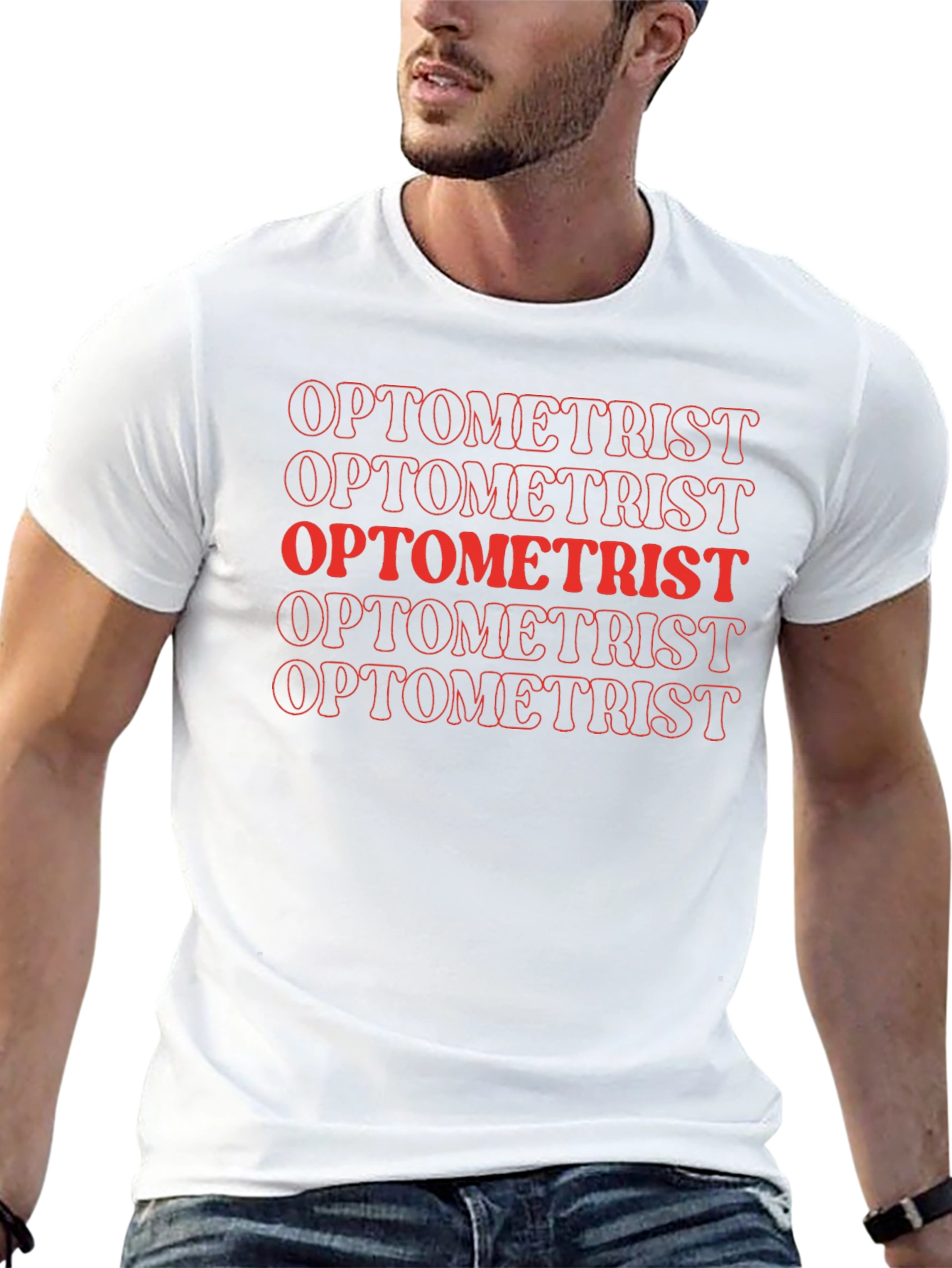 Optometrist Bold Text Graphic T-Shirt