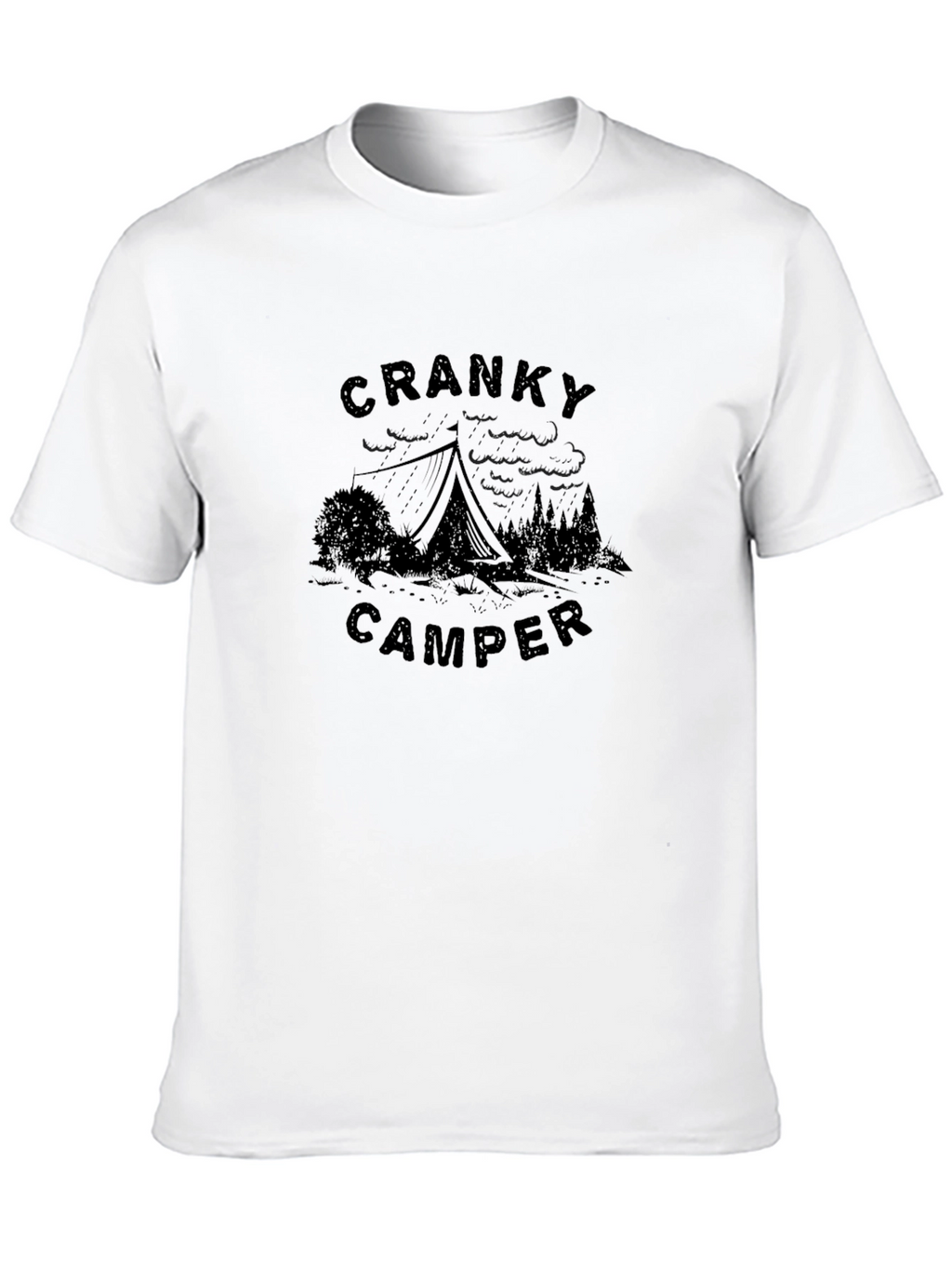 Cranky Camper Graphic T-Shirt - Black