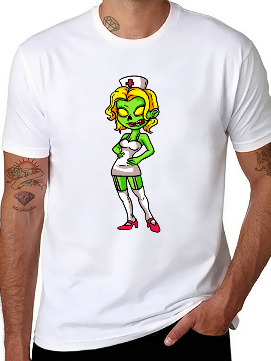 Zombie Nurse T-Shirt: Halloween Costume Tee