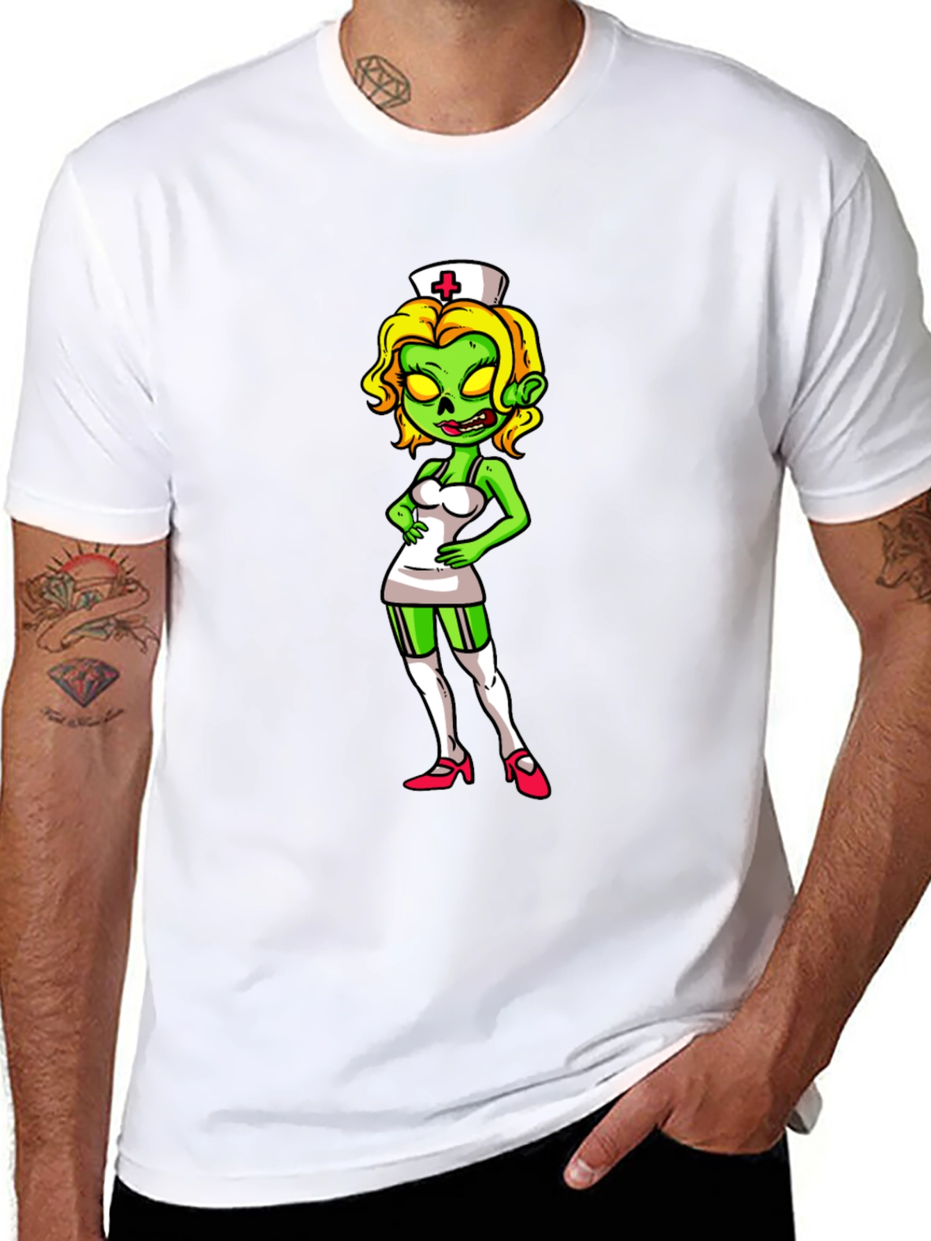 Zombie Nurse T-Shirt: Halloween Costume Tee
