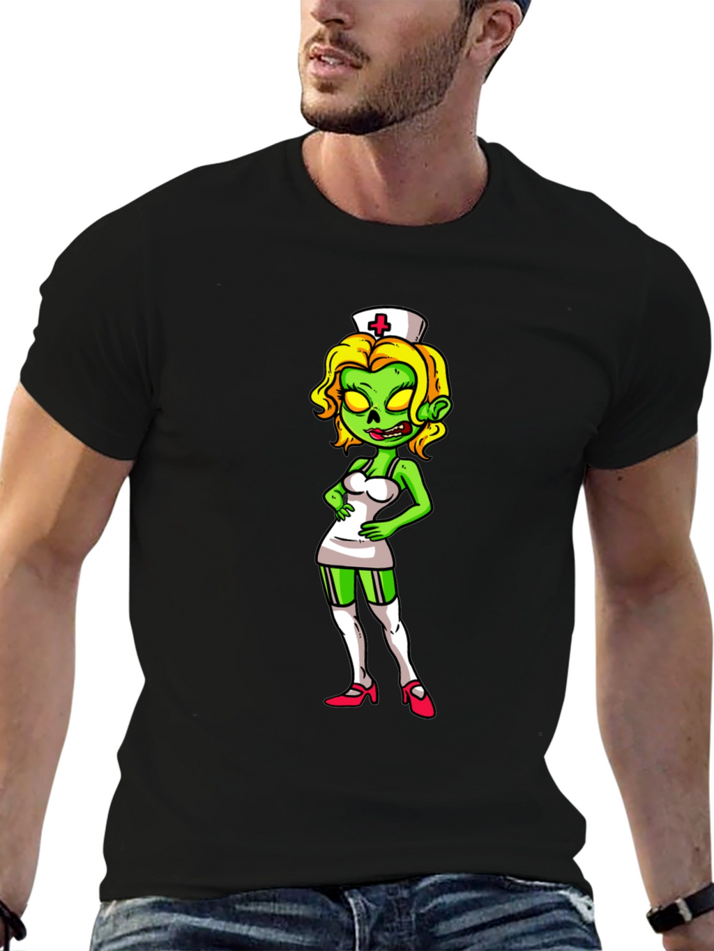 Zombie Nurse T-Shirt: Halloween Costume Tee
