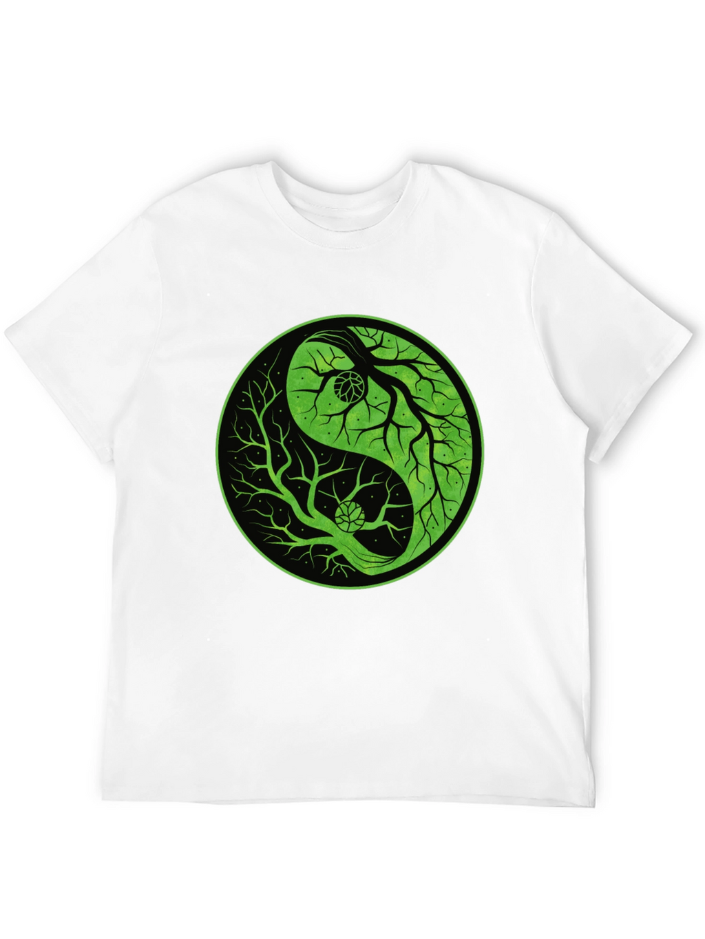 Yin Yang Tree Graphic Tee - Black