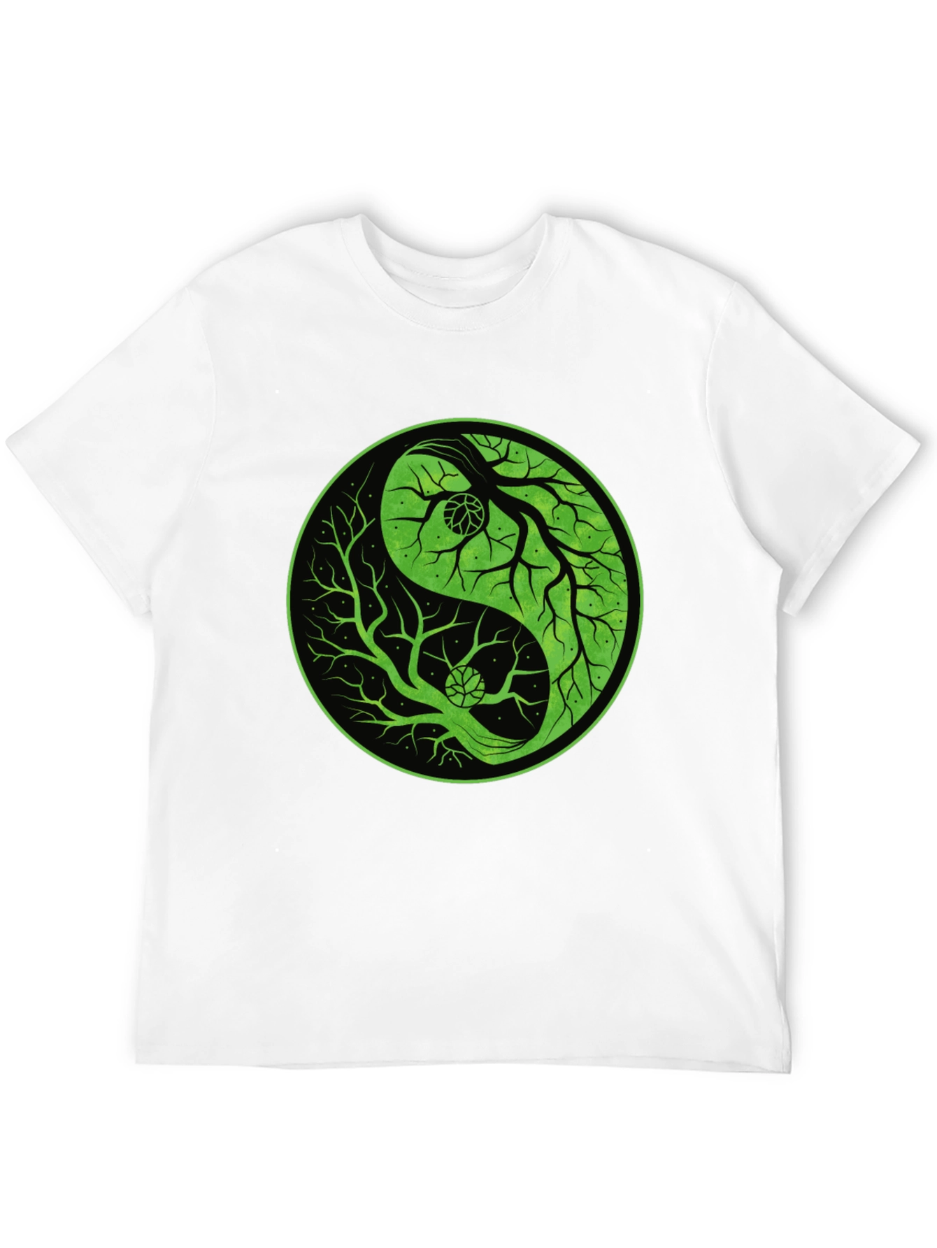 Yin Yang Tree Graphic Tee - Black