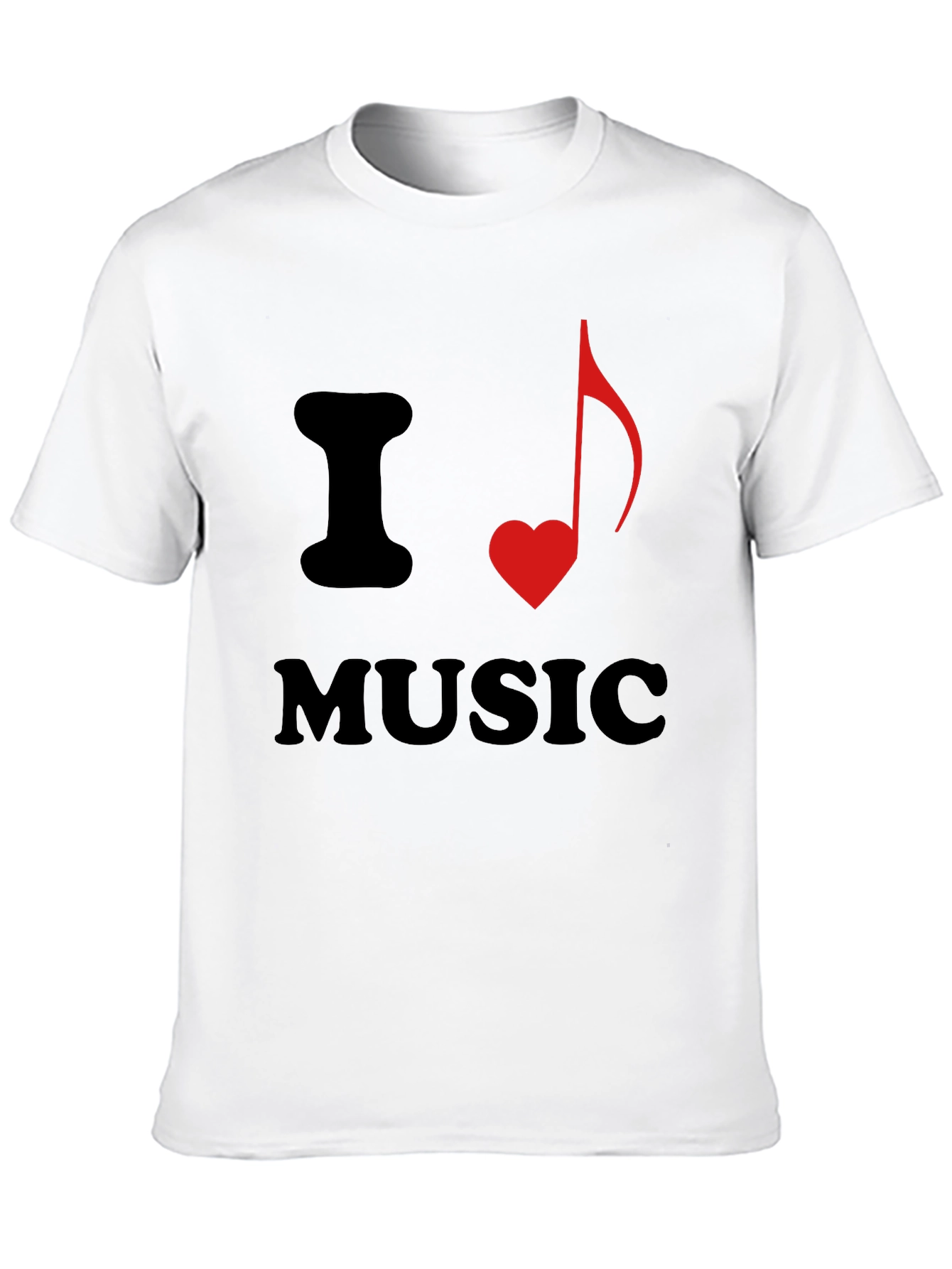 I Heart Music Graphic Tee - Stylish Black T-Shirt