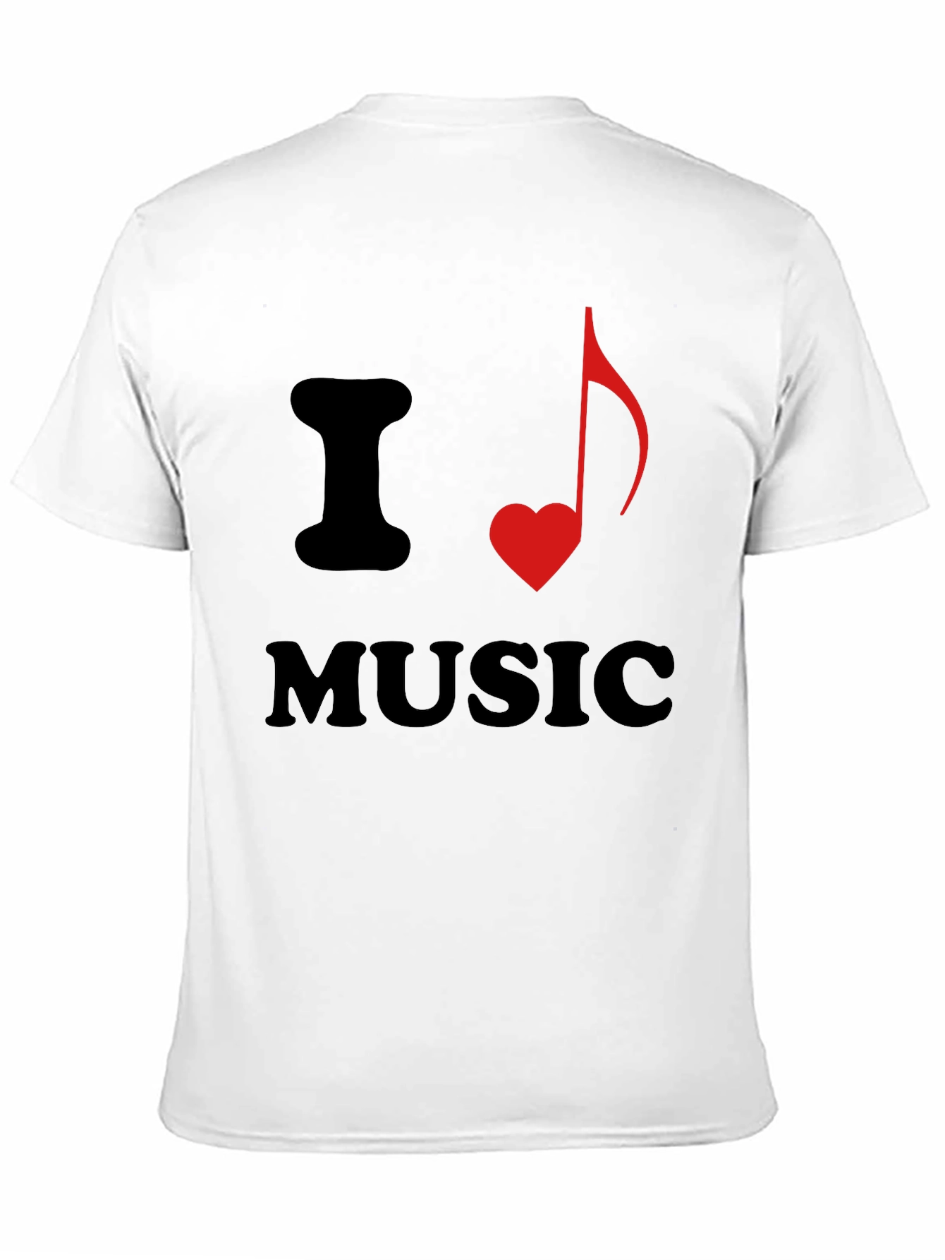I Heart Music Graphic Tee - Stylish Black T-Shirt