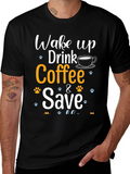 Wake Up Drink Coffee & Save Pets T-Shirt