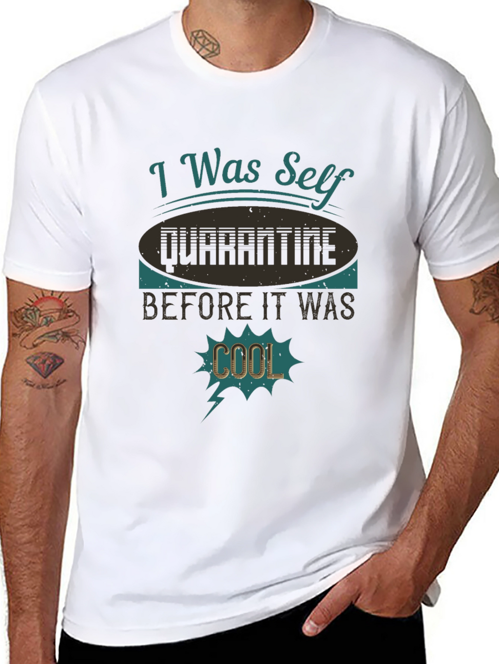 Self Quarantine Funny Graphic Tee
