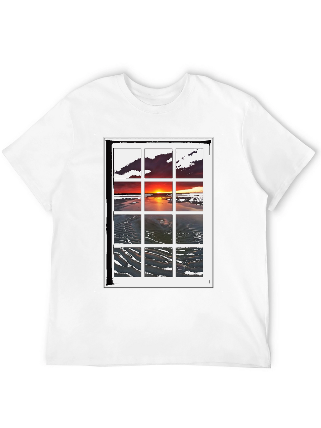 Sunset Window T-Shirt - Coastal Scene Tee