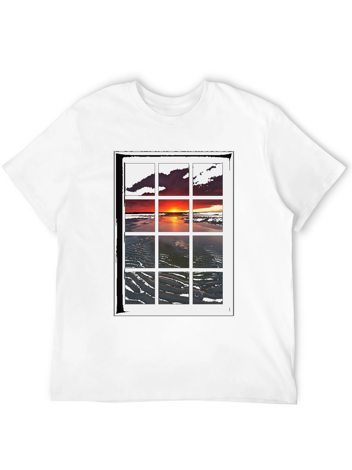 Sunset Window T-Shirt - Coastal Scene Tee