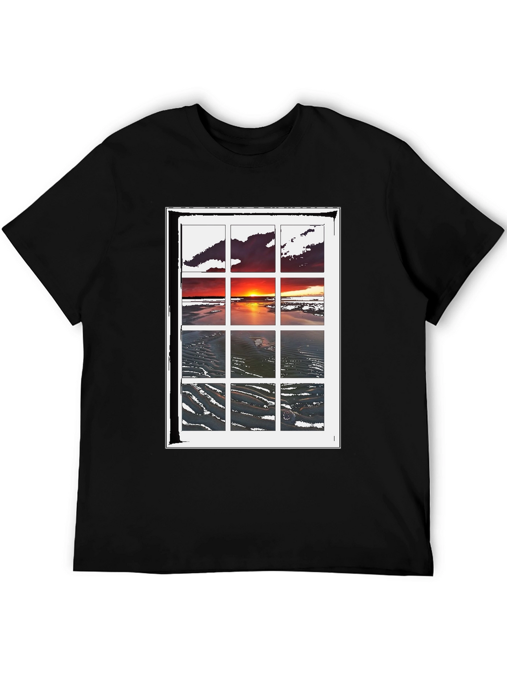 Sunset Window T-Shirt - Coastal Scene Tee