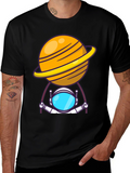 Astronaut Planet T-Shirt - Outer Space Graphic Tee