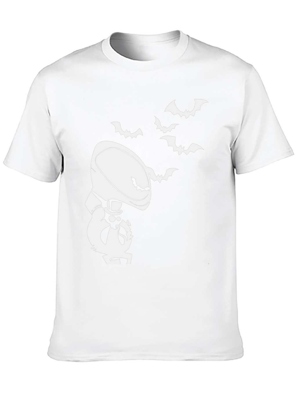 Halloween Cartoon Grim Reaper Bat T-Shirt