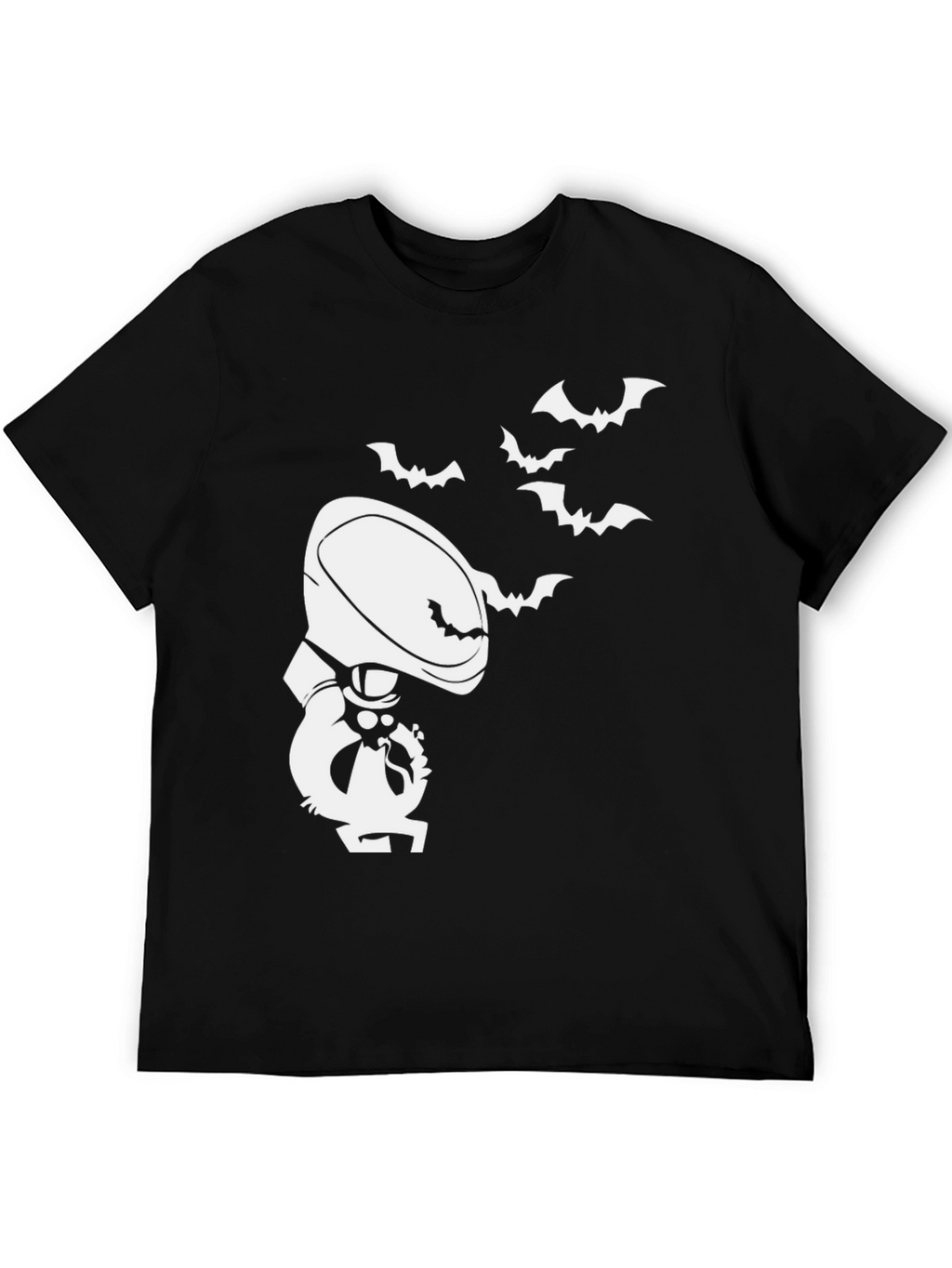 Halloween Cartoon Grim Reaper Bat T-Shirt