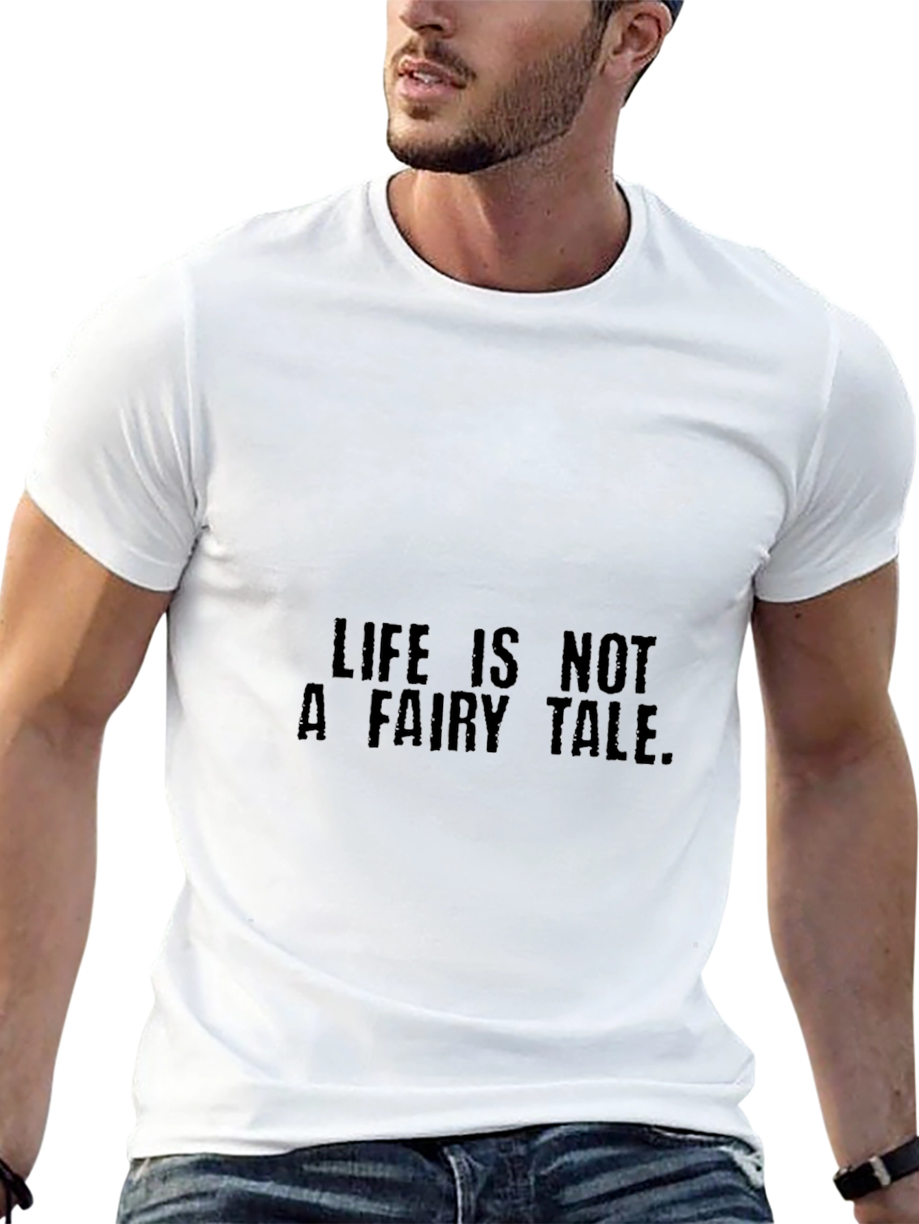 Life Is Not A Fairy Tale Black Graphic Tee