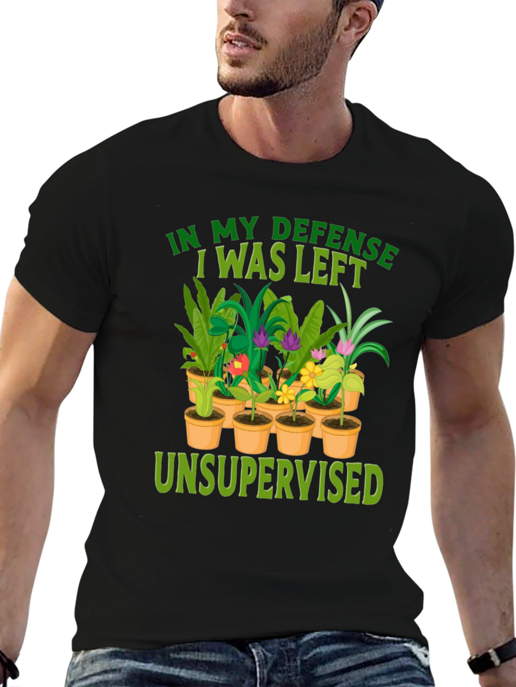 In My Defense Unsupervised Plant T-Shirt