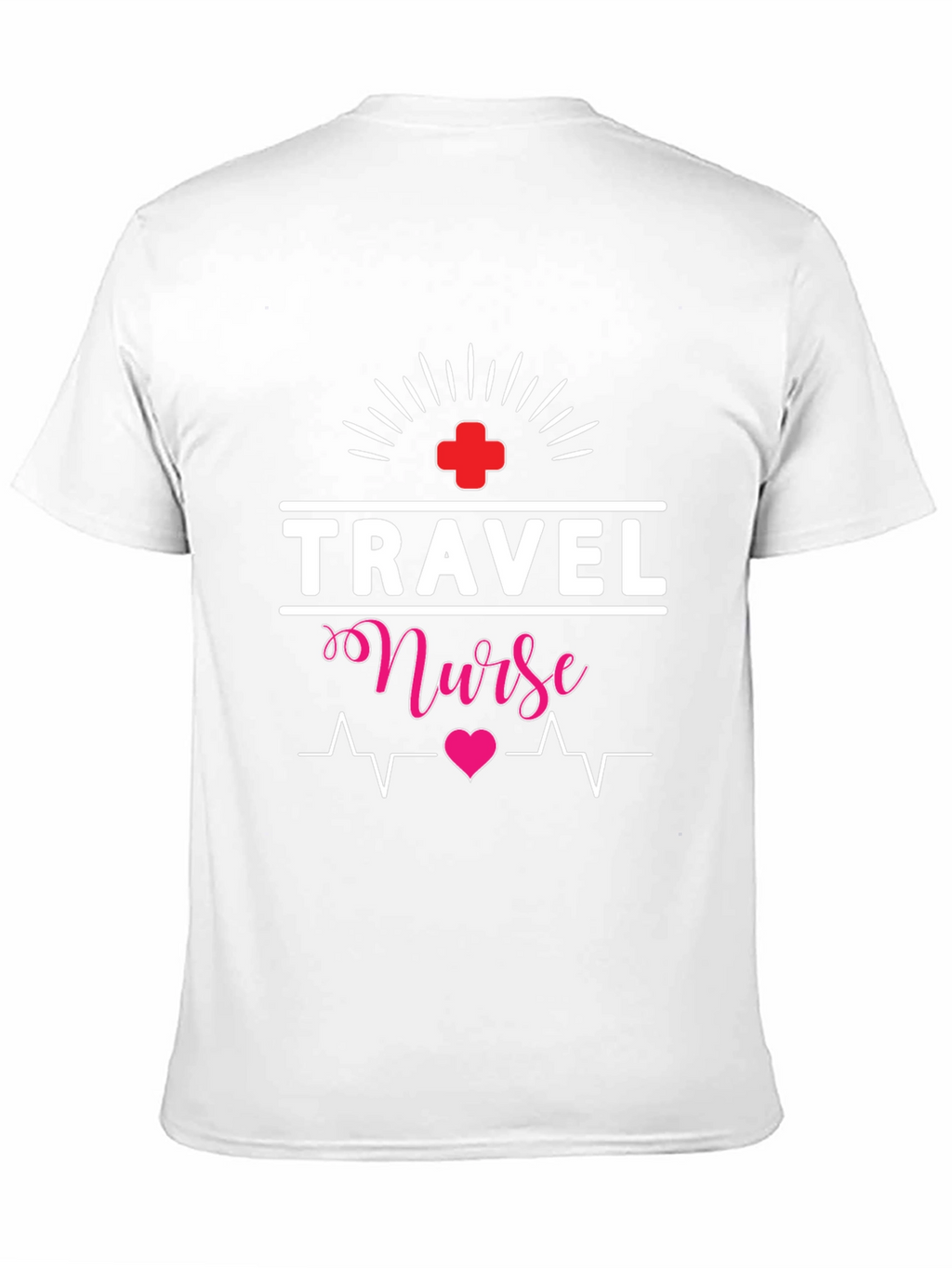 Travel Nurse T-Shirt - Heartbeat Design