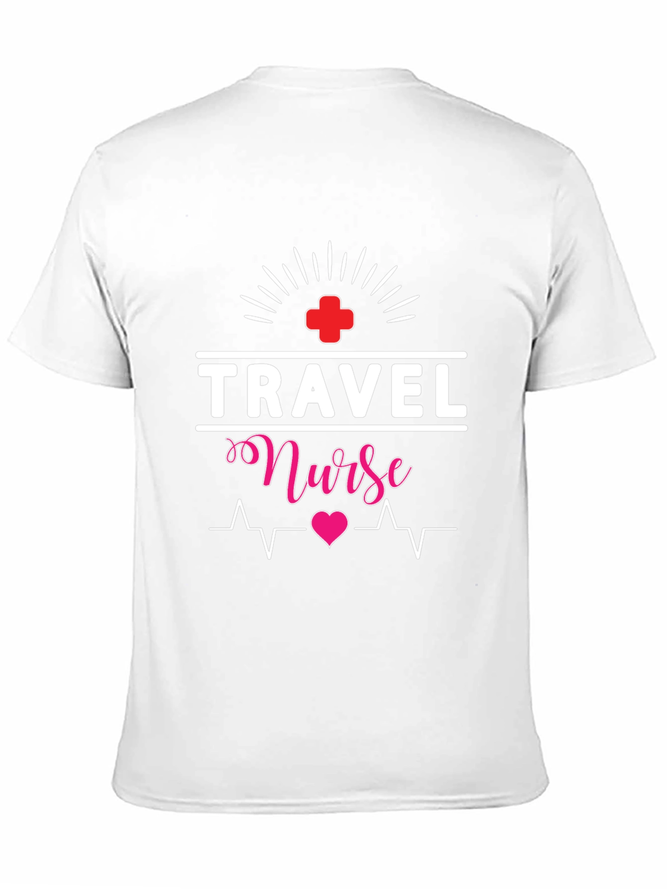 Travel Nurse T-Shirt - Heartbeat Design