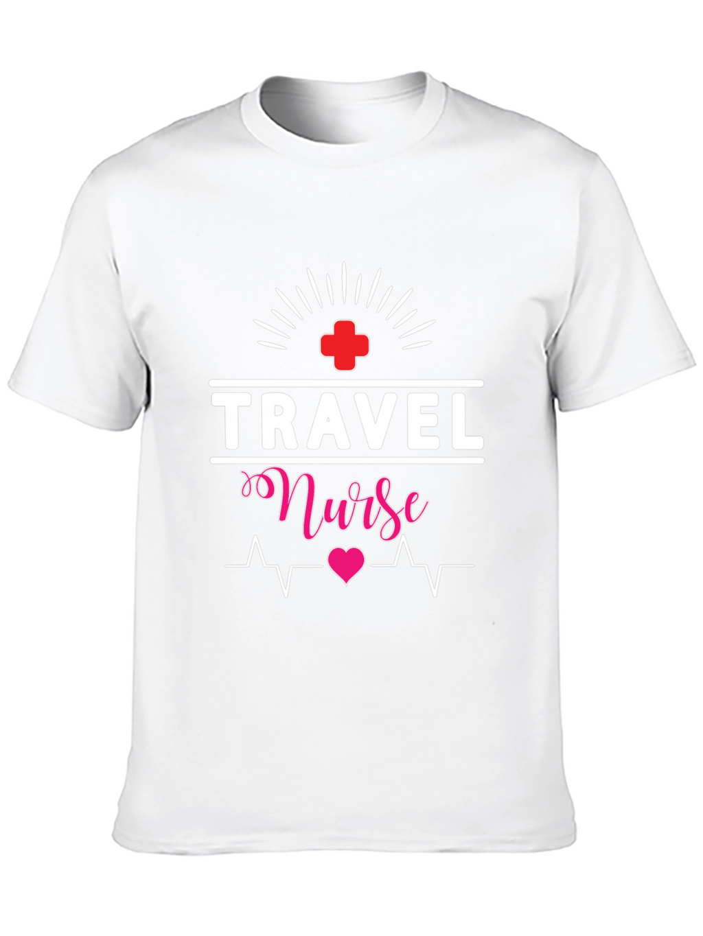 Travel Nurse T-Shirt - Heartbeat Design