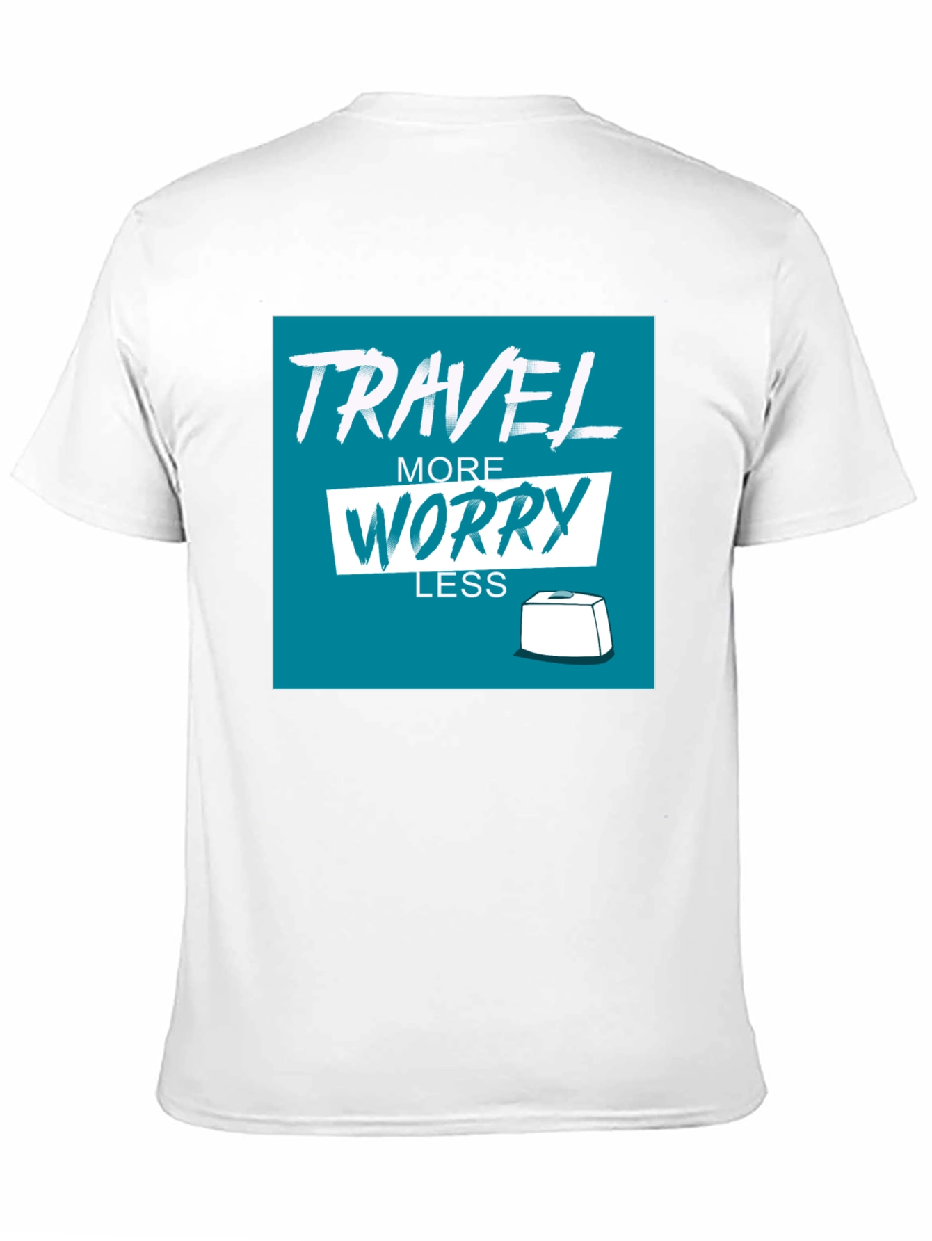 Travel More Worry Less Black Graphic Tee