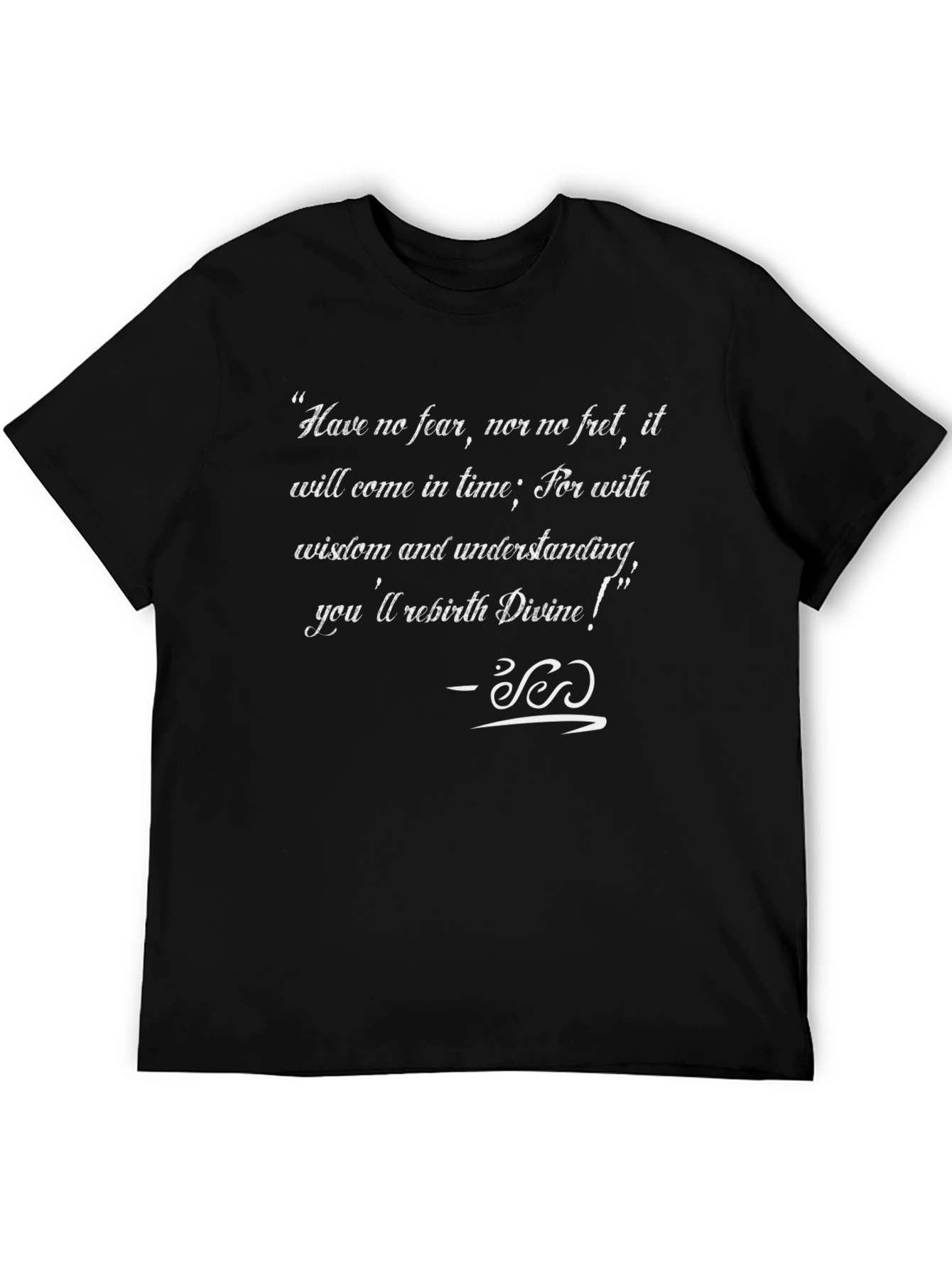 Inspirational Quote Black T-Shirt - Wisdom & Understanding