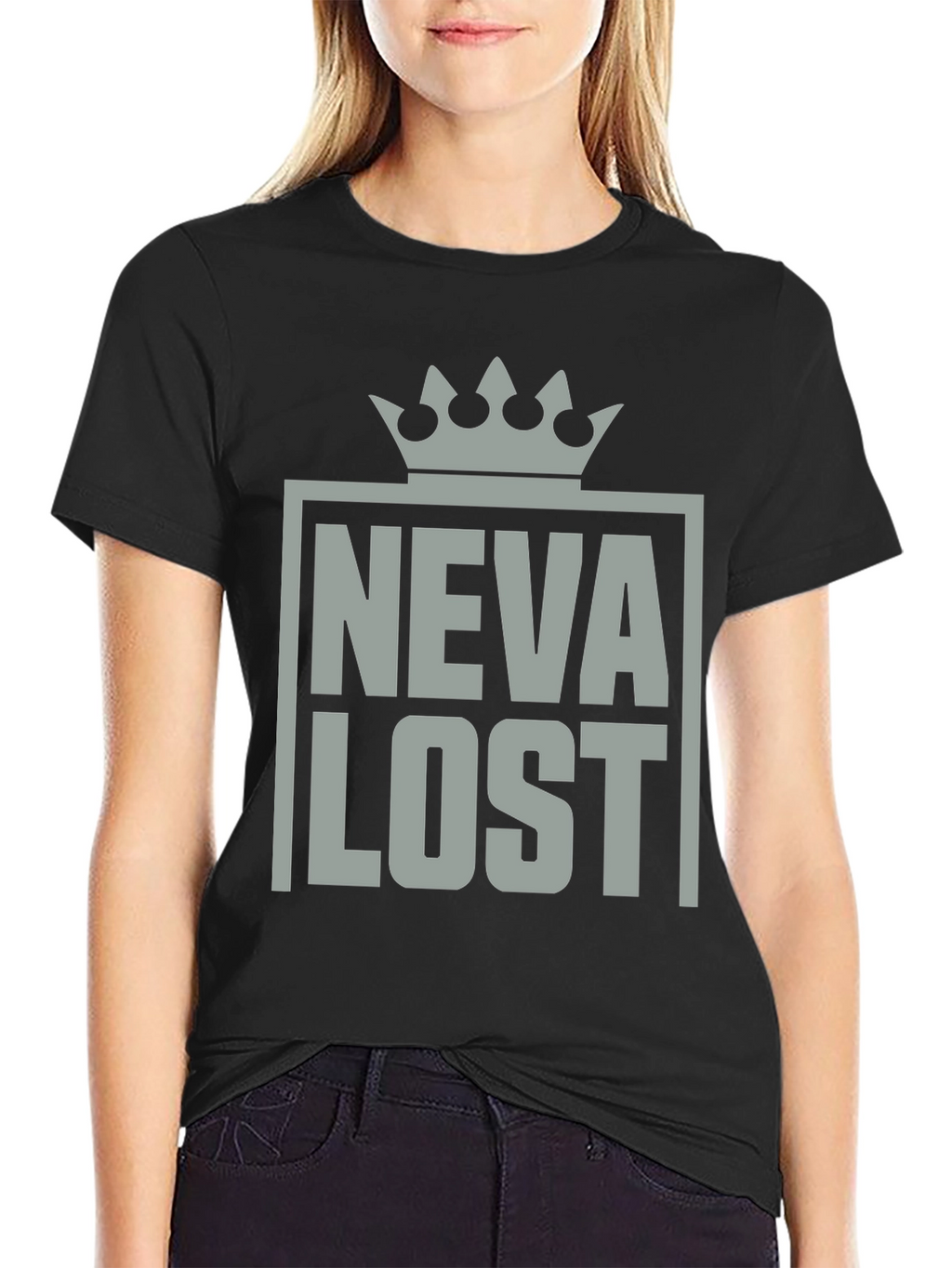 Neva Lost Graphic T-Shirt Crown Design