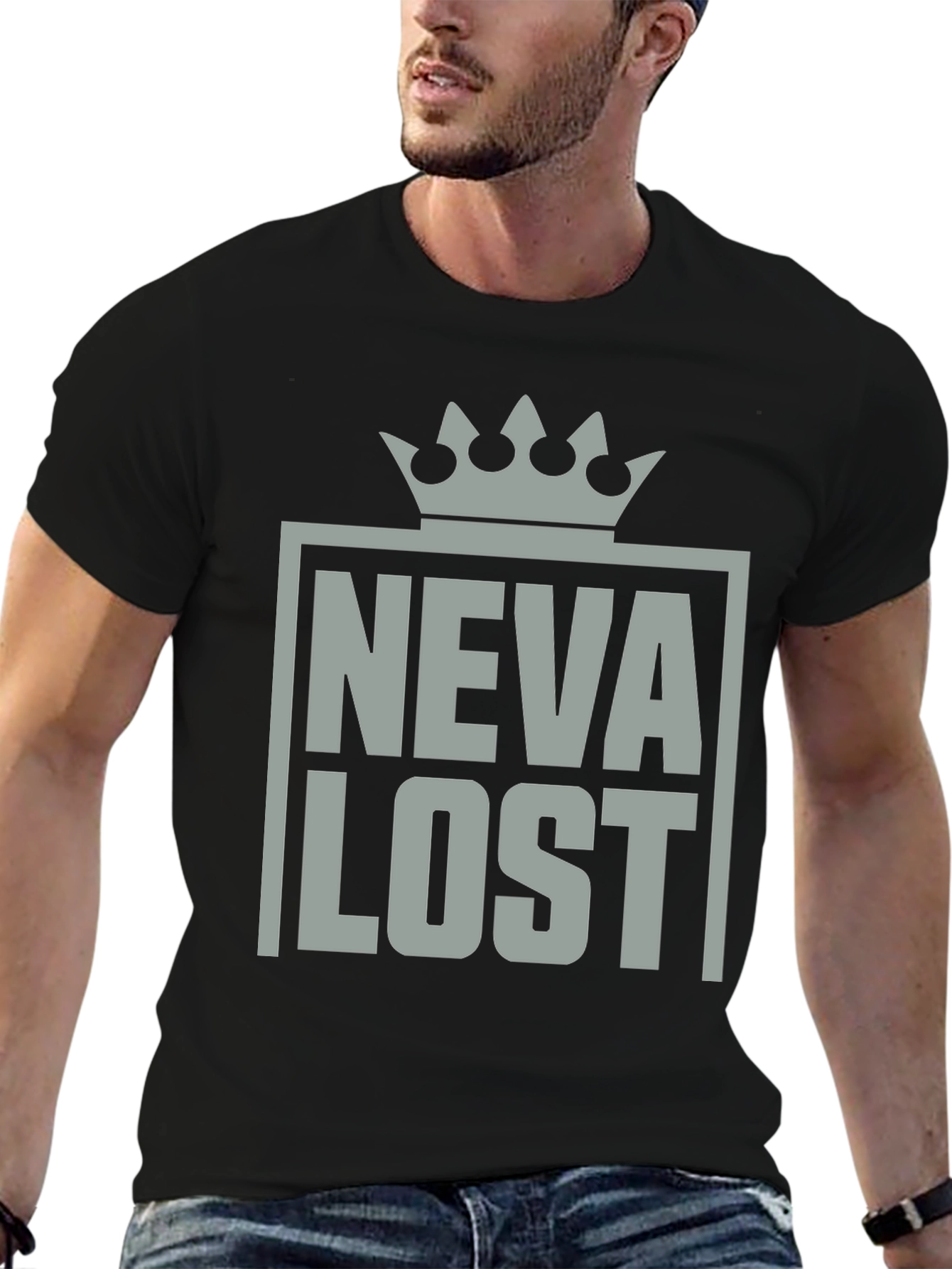 Neva Lost Graphic T-Shirt Crown Design