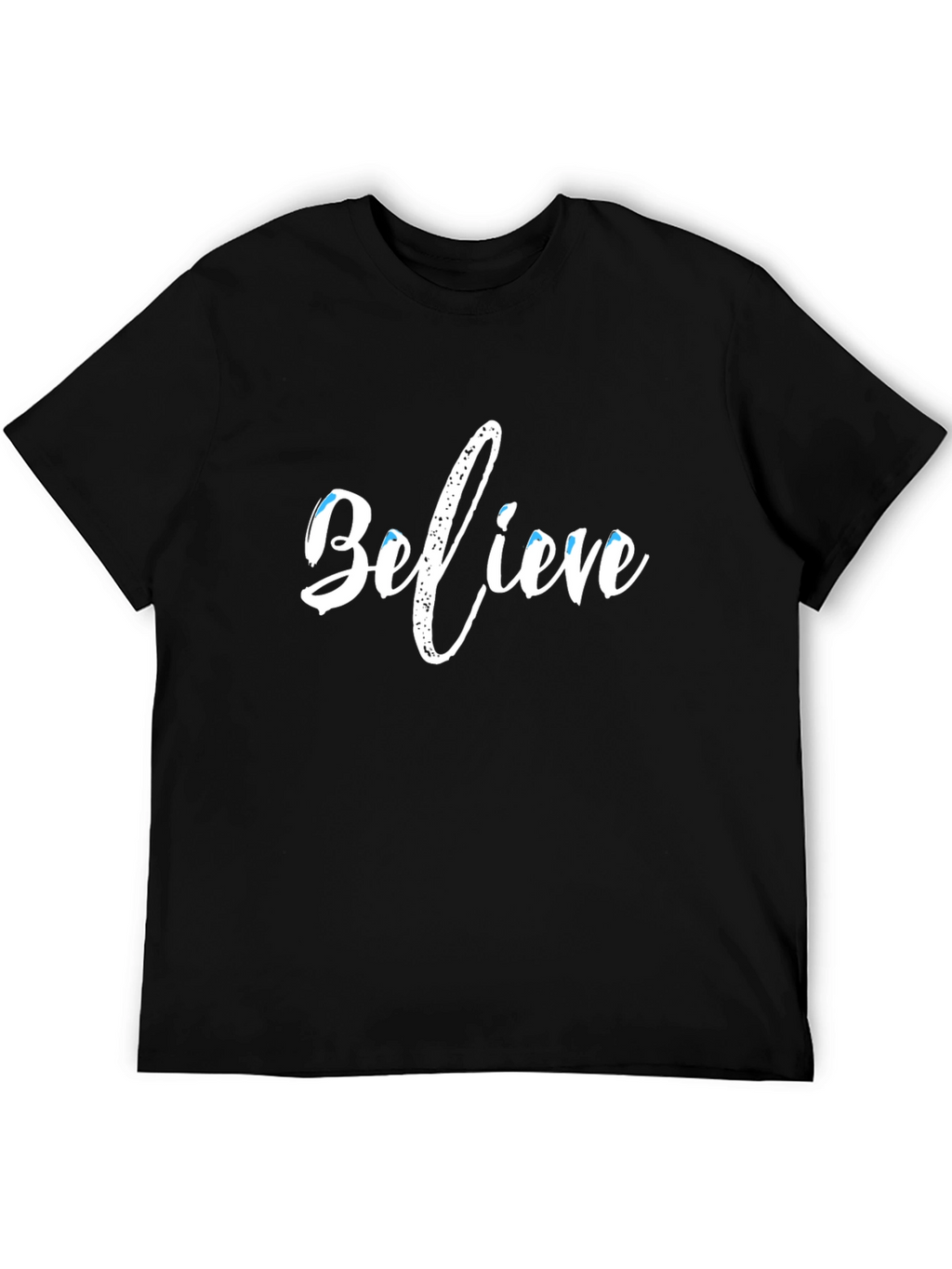 Believe Graphic Tee - Casual Black T-Shirt
