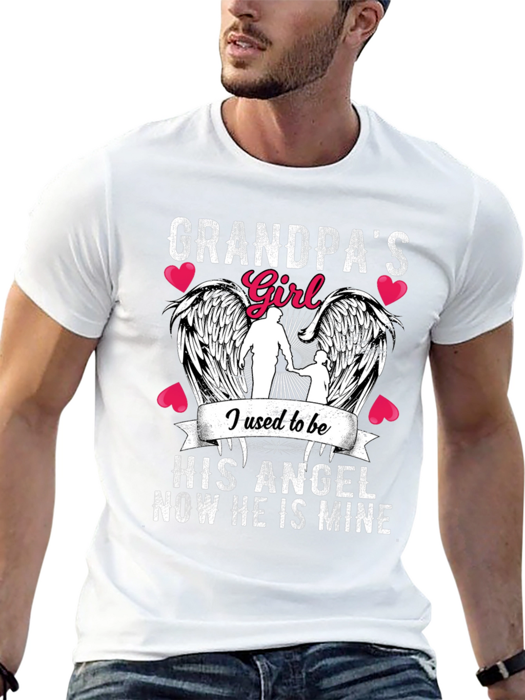 Grandpas Girl Angel Wings T-Shirt