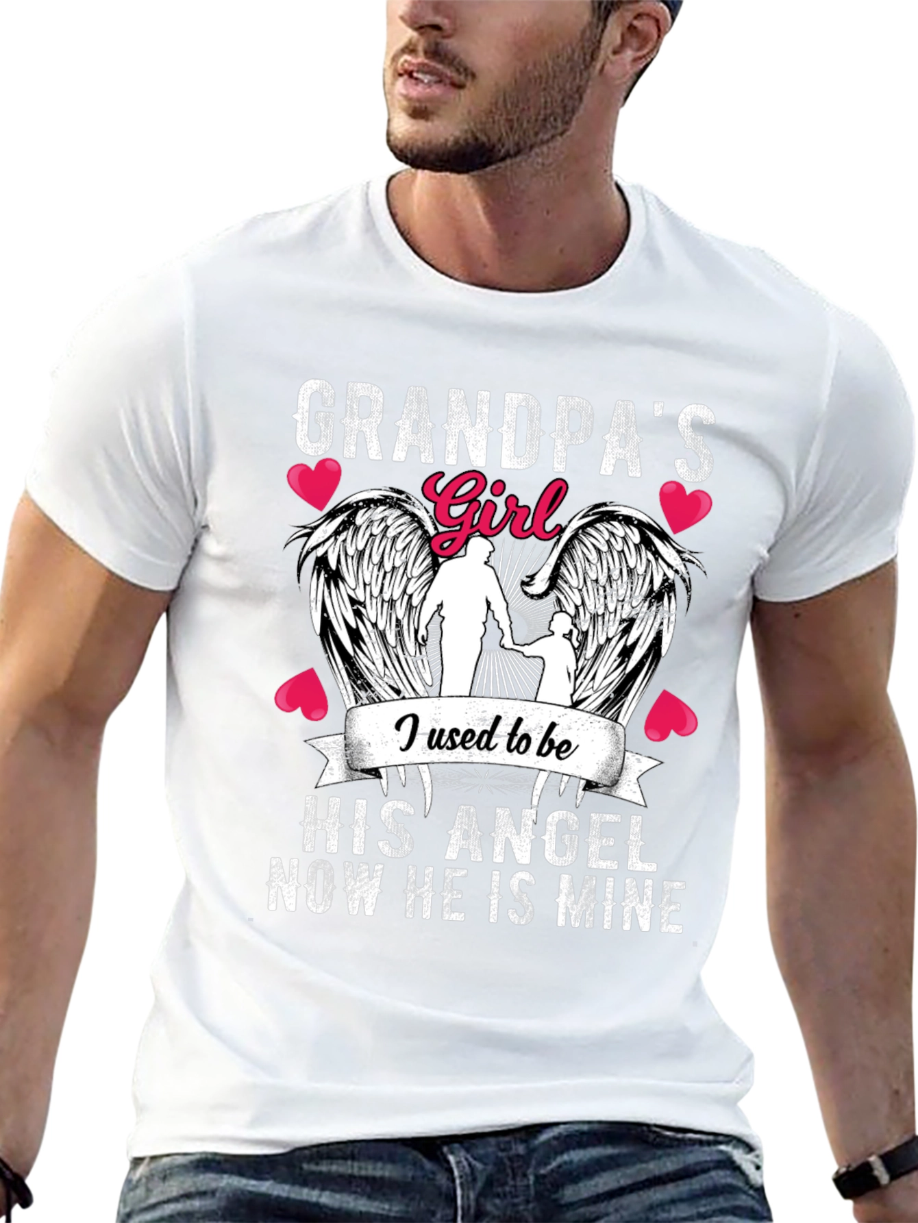 Grandpas Girl Angel Wings T-Shirt