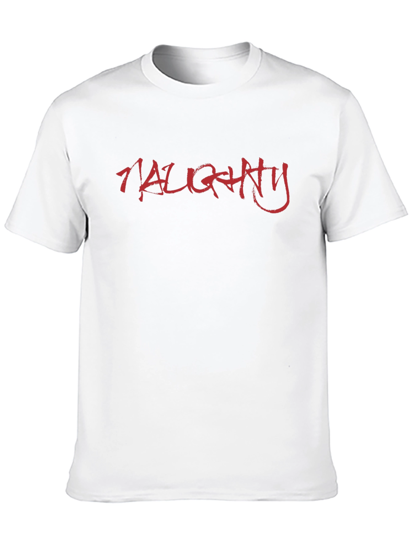 Naughty Red Graphic Print Black T-Shirt