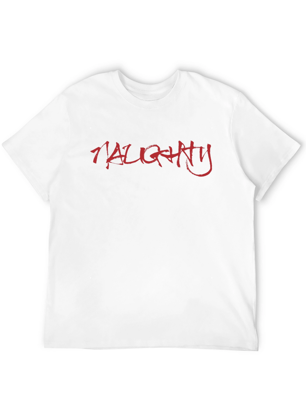 Naughty Red Graphic Print Black T-Shirt