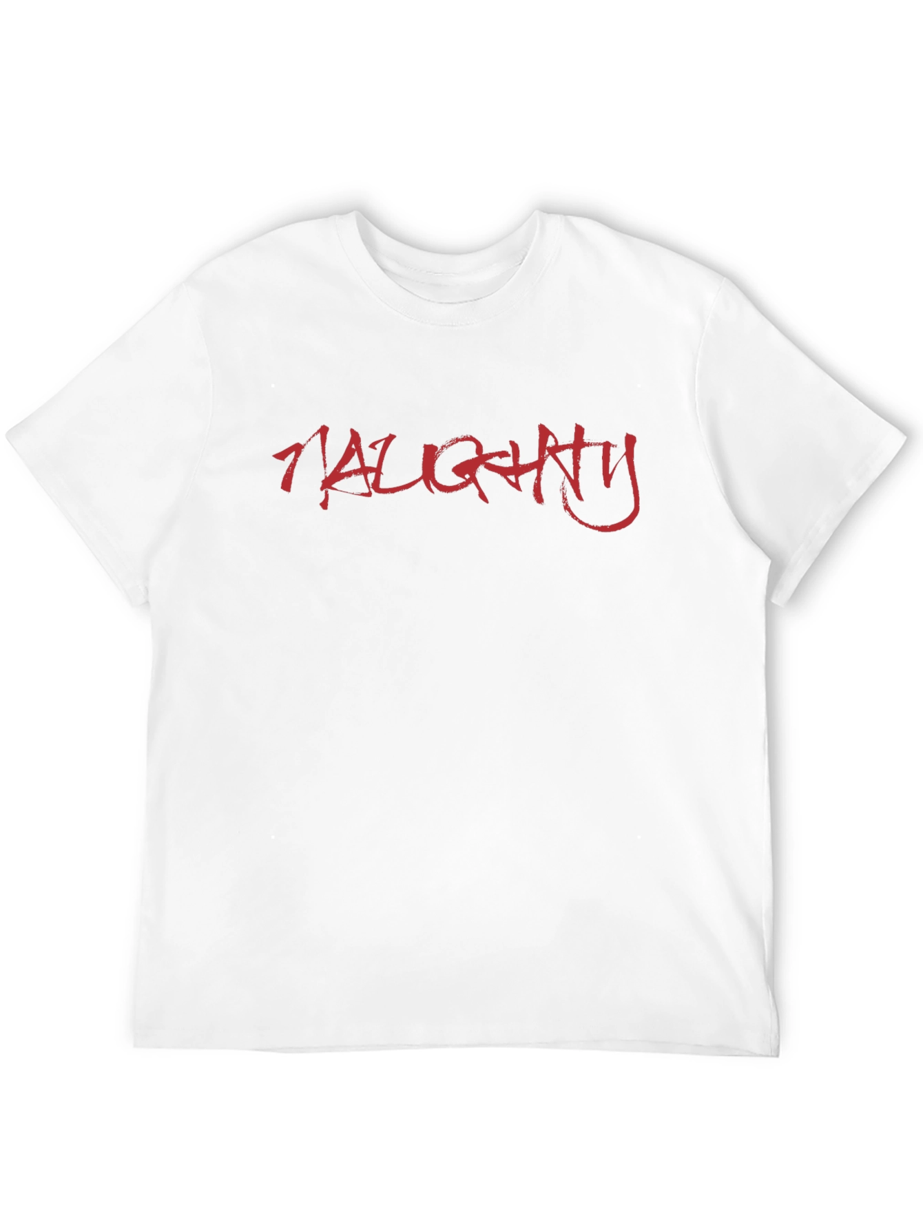 Naughty Red Graphic Print Black T-Shirt