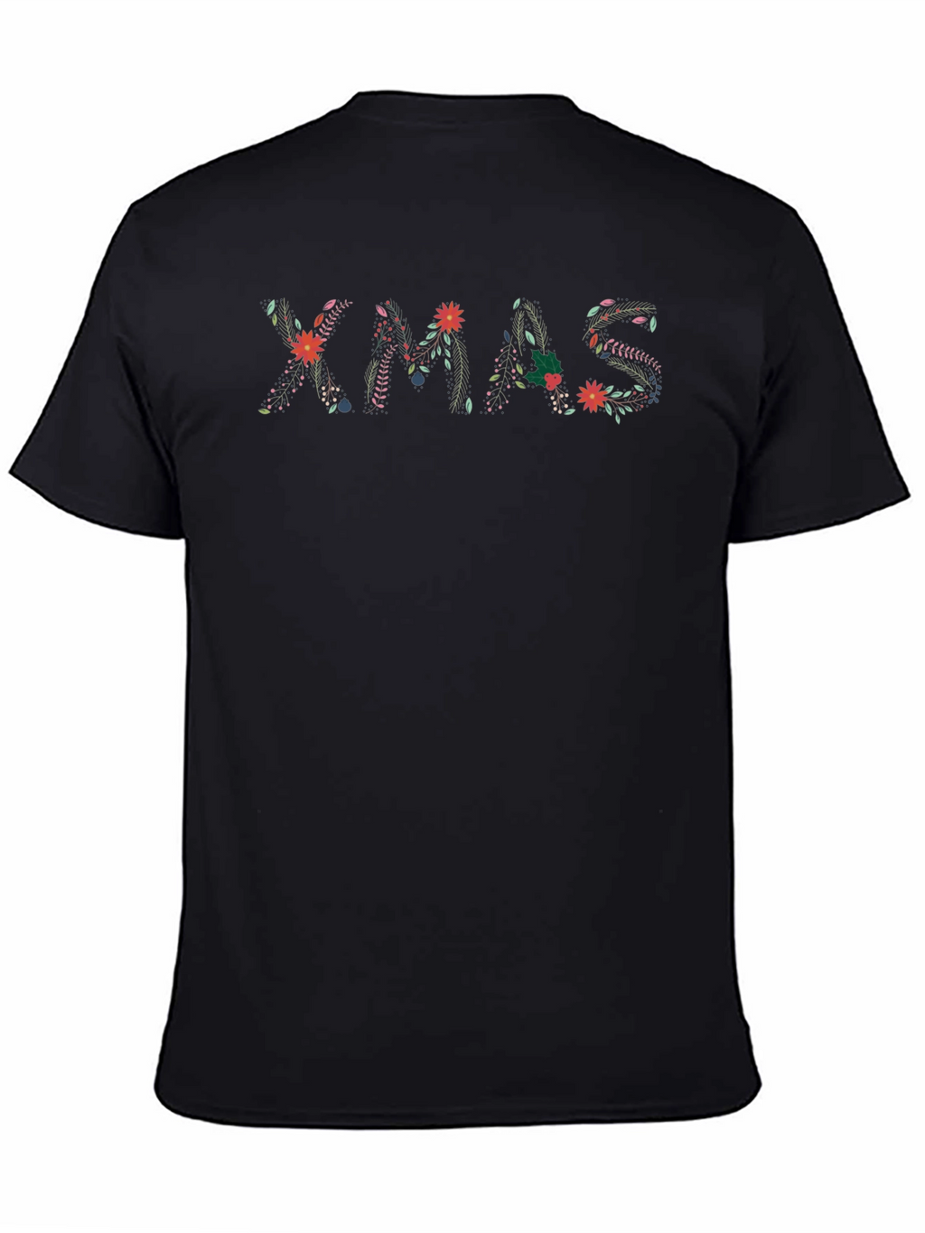 Floral XMAS T-Shirt - Festive Holiday Tee