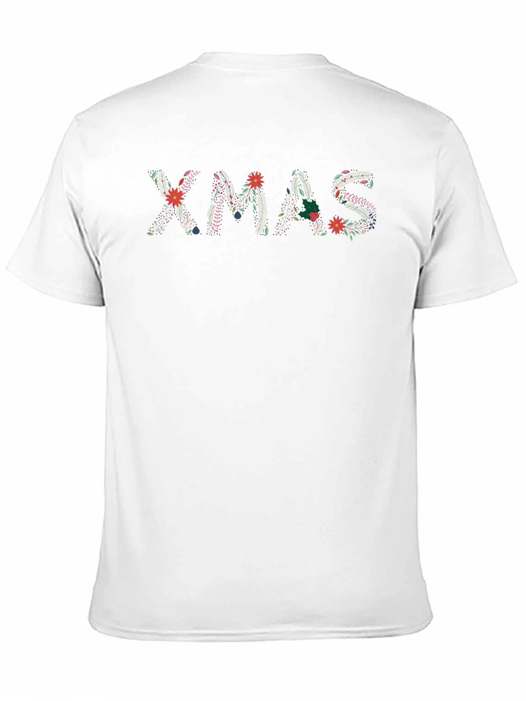 Floral XMAS T-Shirt - Festive Holiday Tee