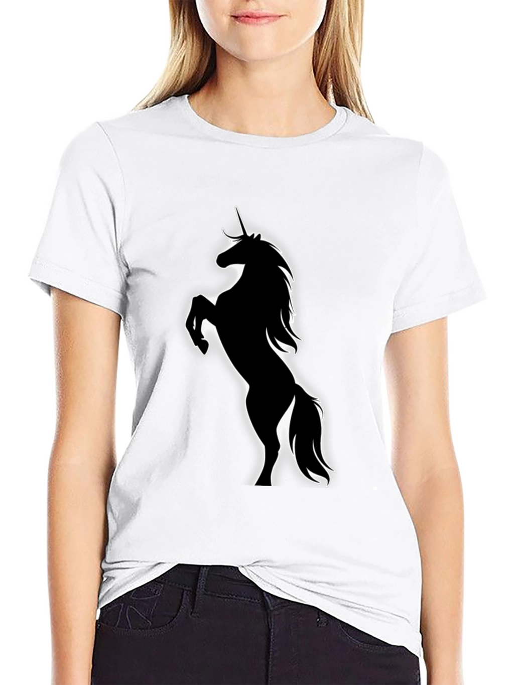 Unicorn Silhouette Black T-Shirt