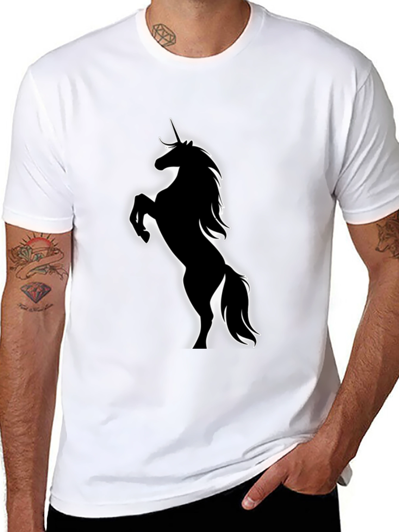 Unicorn Silhouette Black T-Shirt