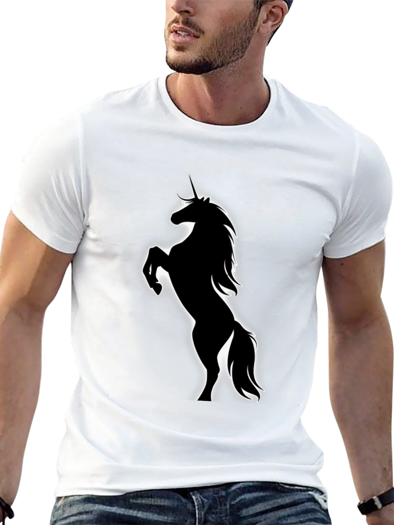 Unicorn Silhouette Black T-Shirt