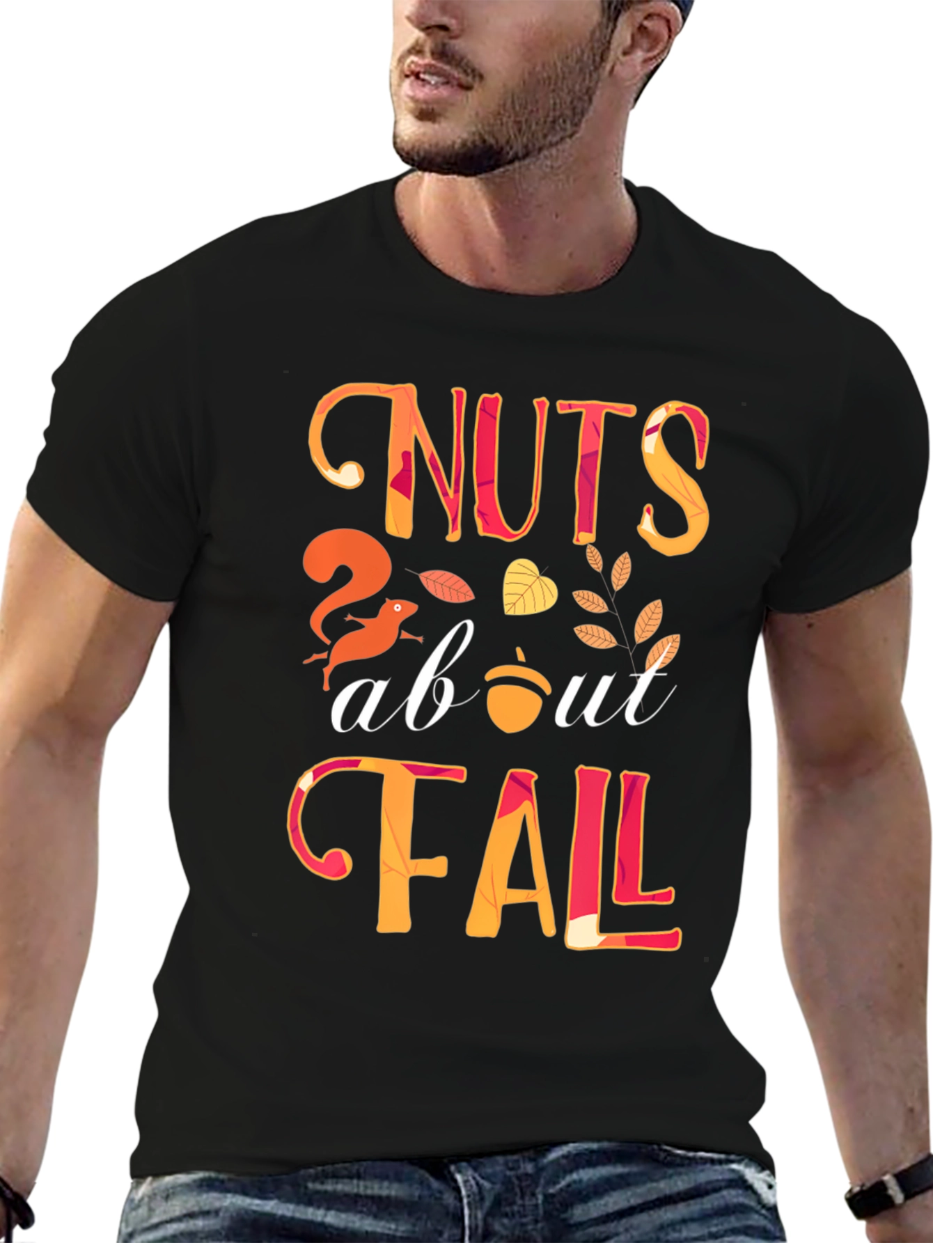 Nuts About Fall Graphic Tee - Autumn Style Shirt